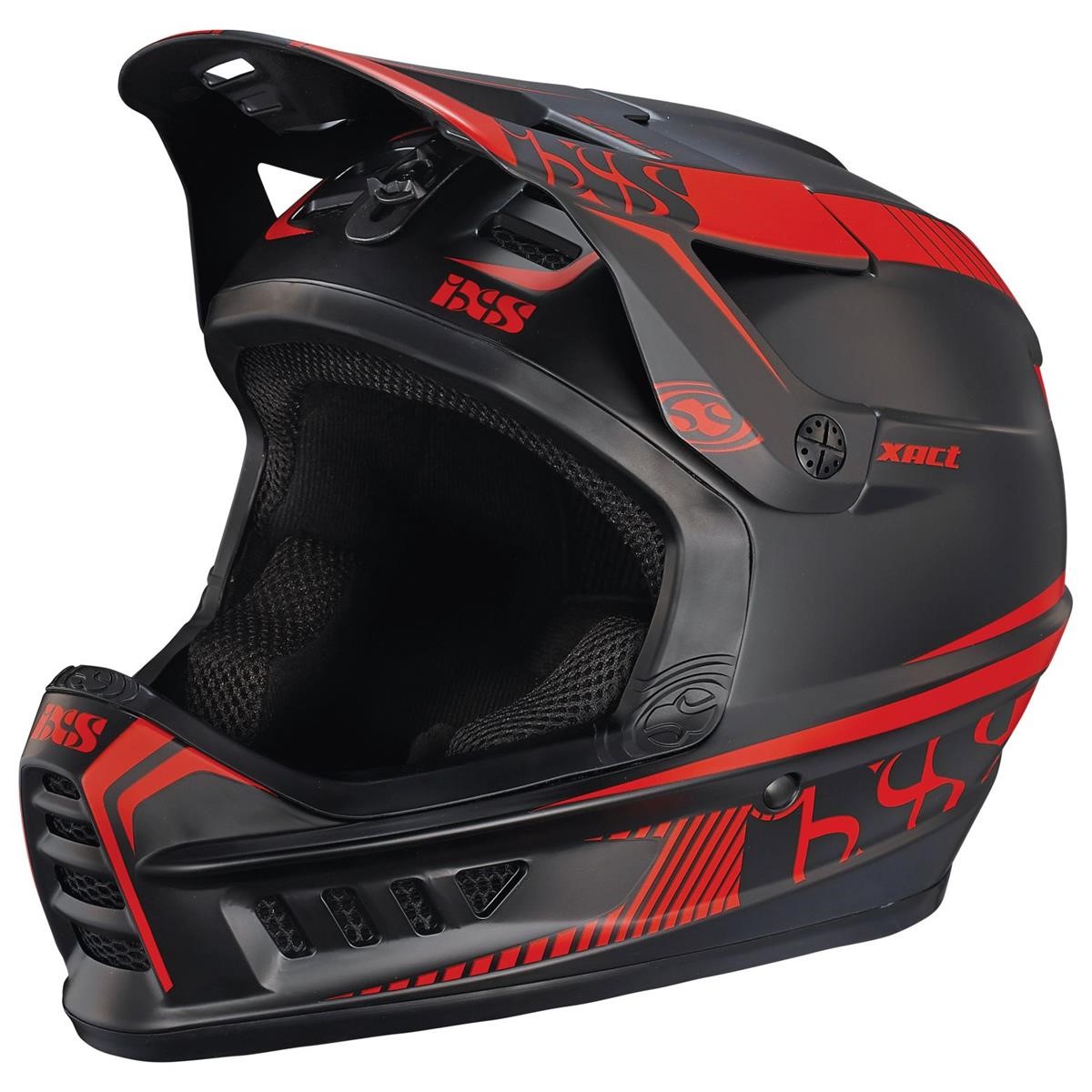 IXS Downhill-MTB Helm Xact Schwarz/Fluo Rot