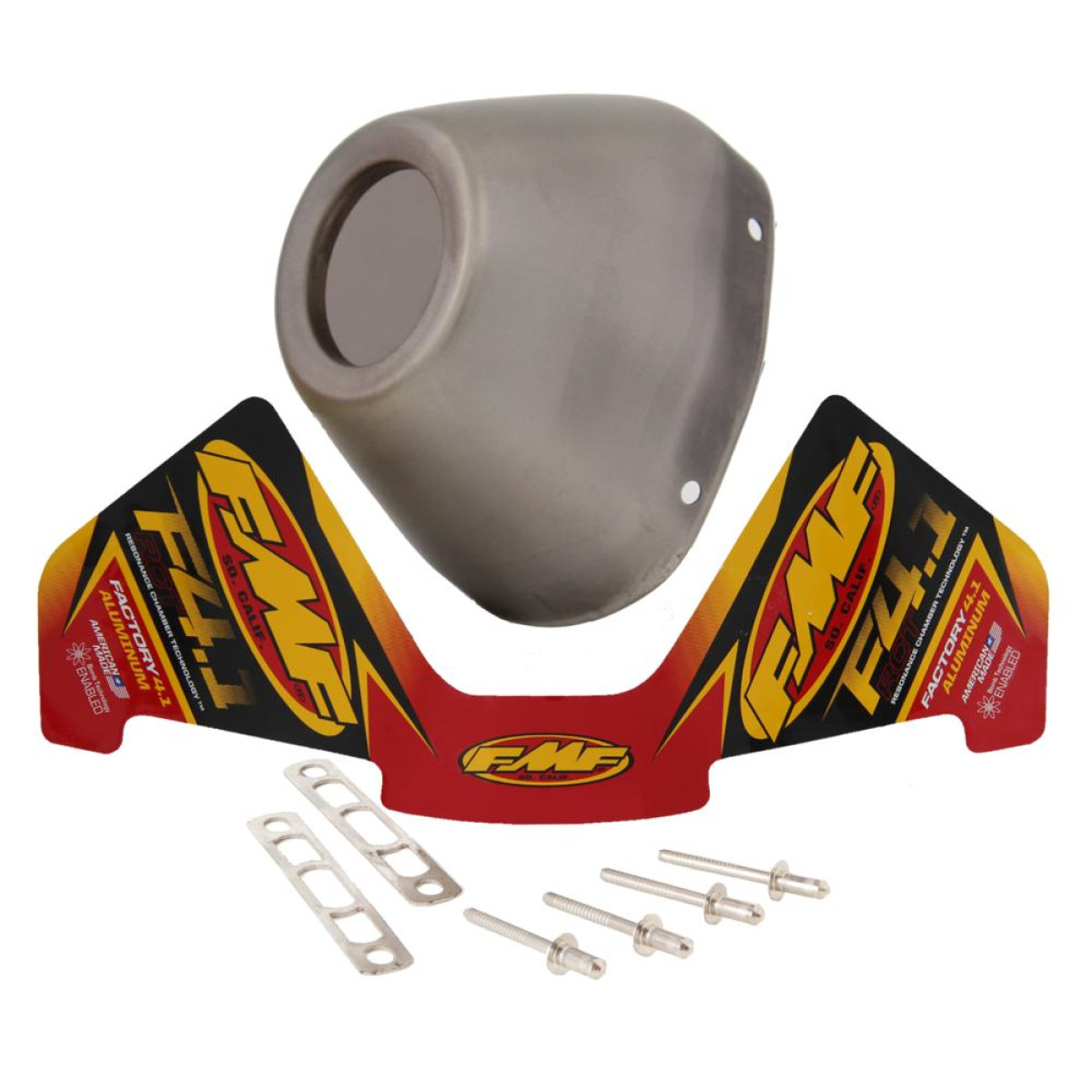 FMF Exhaust End Cap Kit  Stainless steel, FMF Factory 4.1 RCT