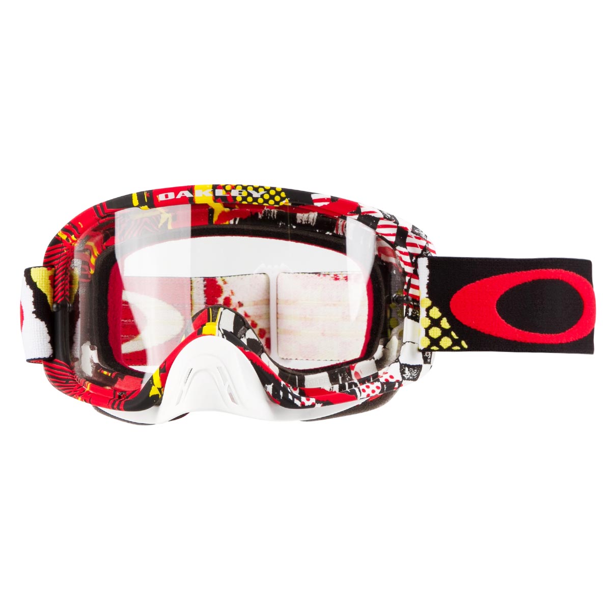 Oakley Crossbrille O2 MX Mosh Pit Red/Yellow - Klar