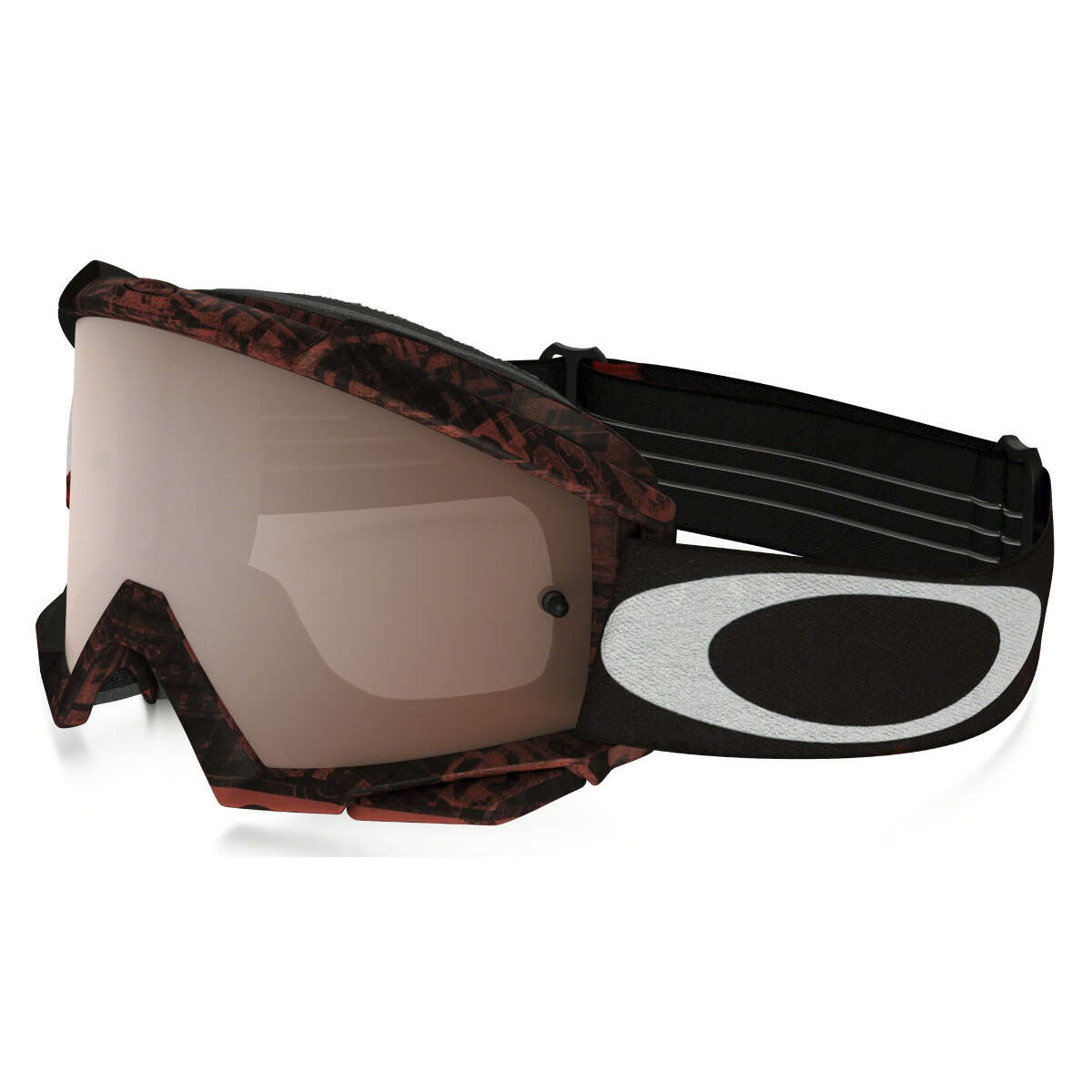 Oakley Goggle Proven MX Distress Tagline Red/Black - Black Iridium/Clear Anti-Fog