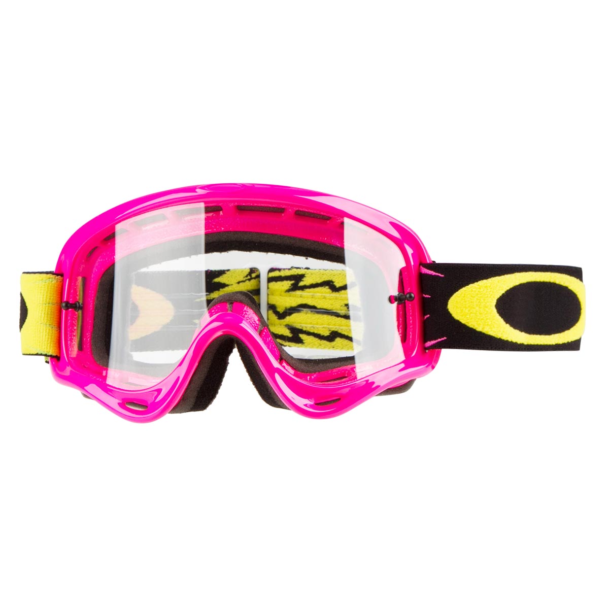 Oakley Bimbo Maschera XS O Frame High Voltage Pink - Clear Anti-Fog