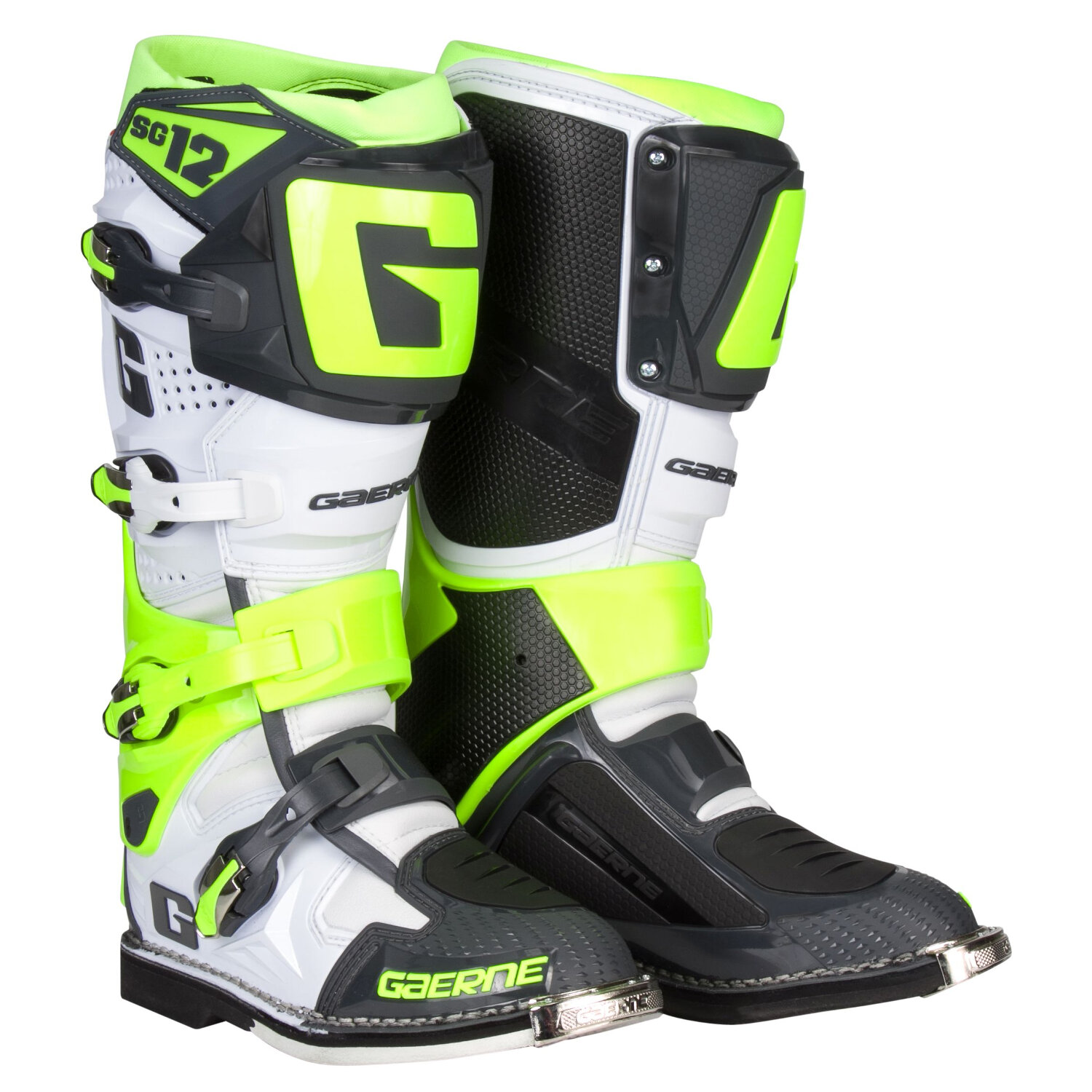 Gaerne Motocross-Stiefel SG 12 Grau/Neon