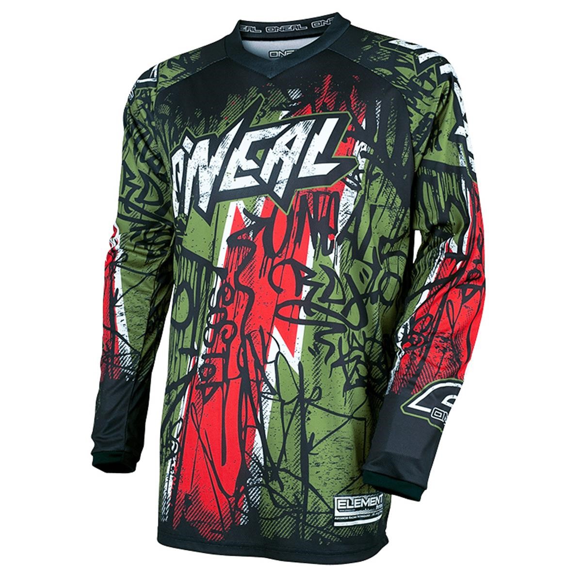 O'Neal Maillot MX Element Vandal Green/Red