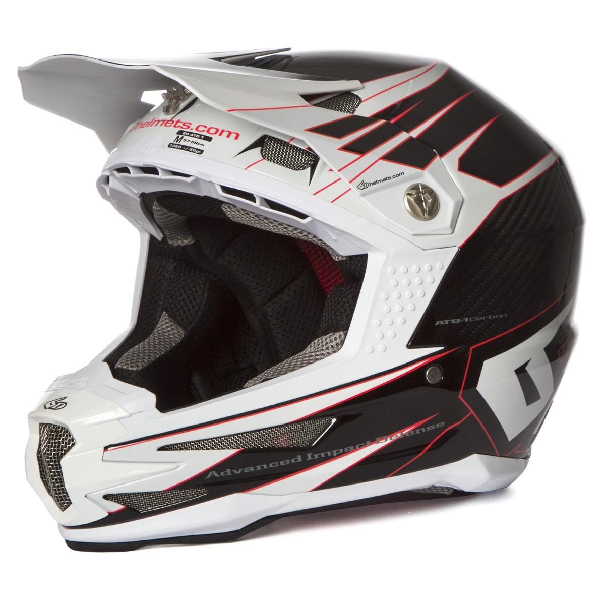 6D Downhill MTB Helmet ATB-1 Carbon Attack - White