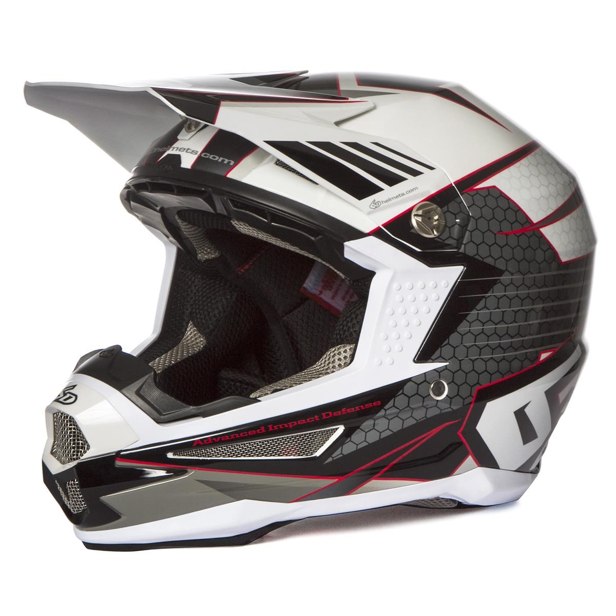 6D Motocross-Helm ATR-1 Blade - Weiß/Rot