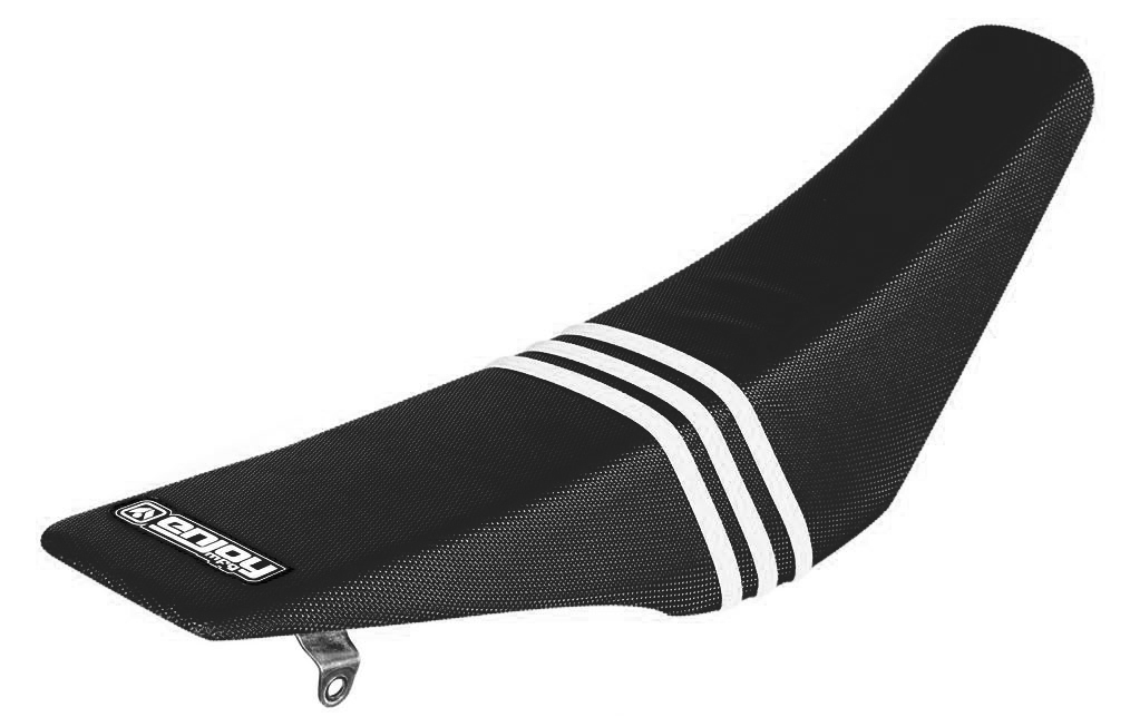 enjoy mfg Seat cover Team Troy Lee Designs Black/White, Ribbed, Honda CRF 250 14-17, CRF 450 13-16