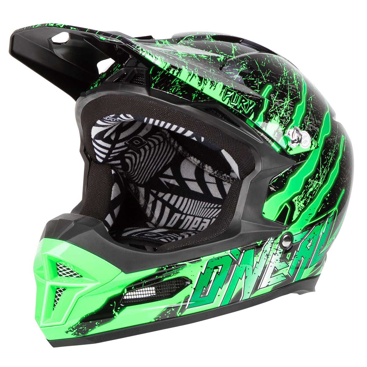 O'Neal Downhill MTB Helmet Fury RL Mercury - Black/Green