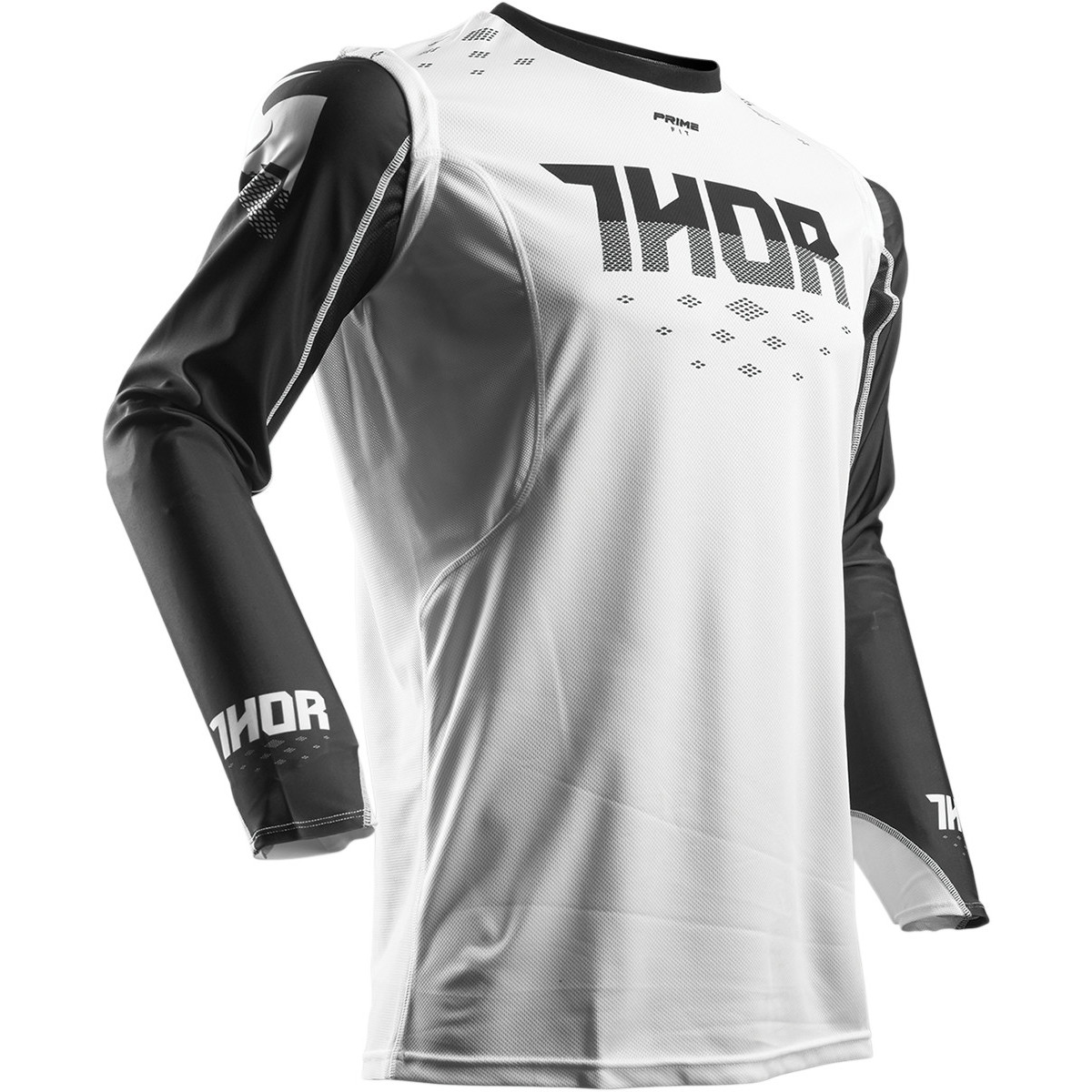 Thor Maglia MX Prime Fit Rohl White/Black