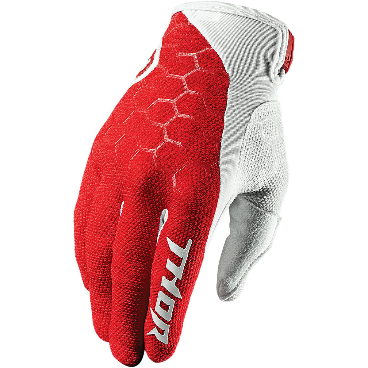 Thor Handschuhe Draft Indi - Rot/Weiß