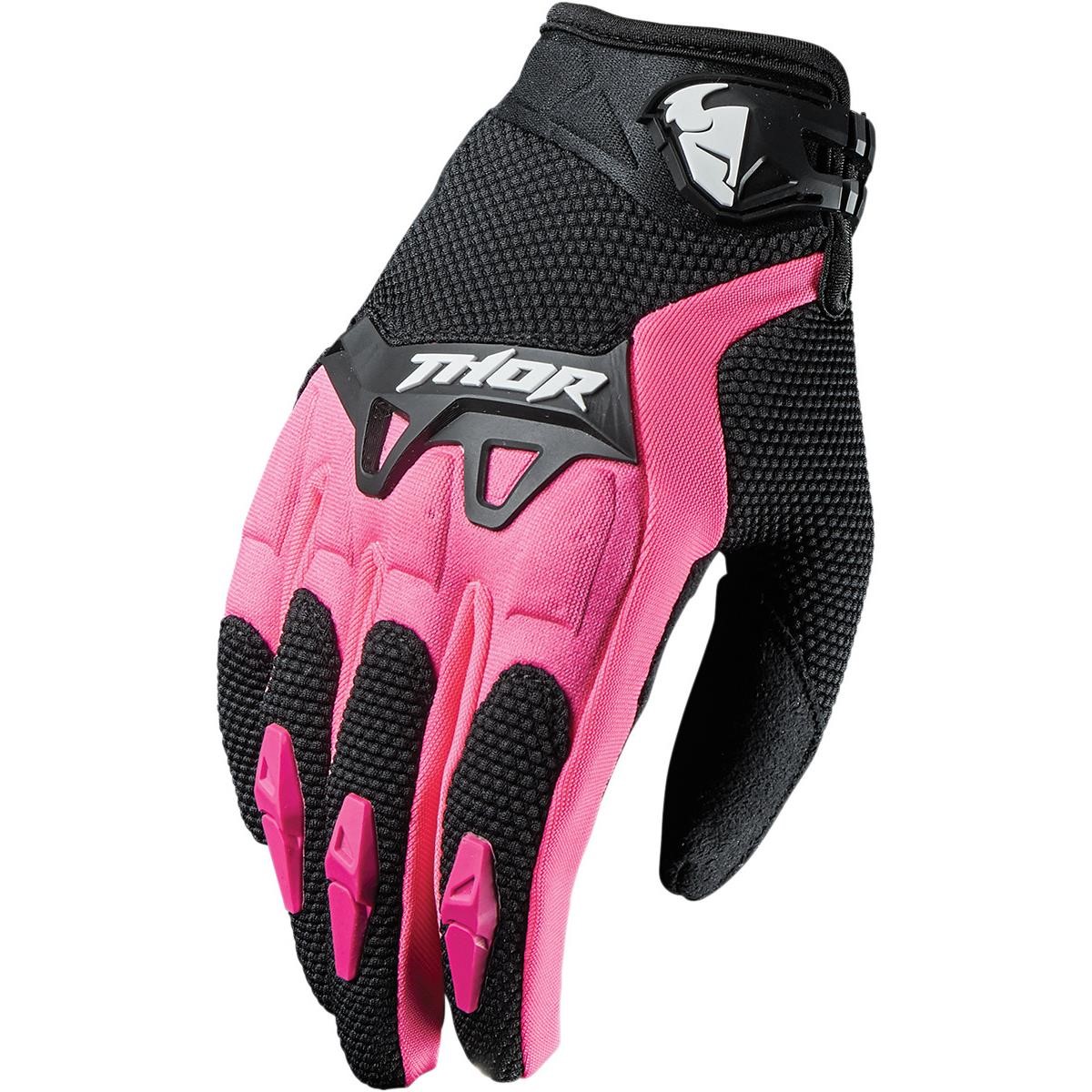 Thor Girls Gloves Spectrum Black/Pink
