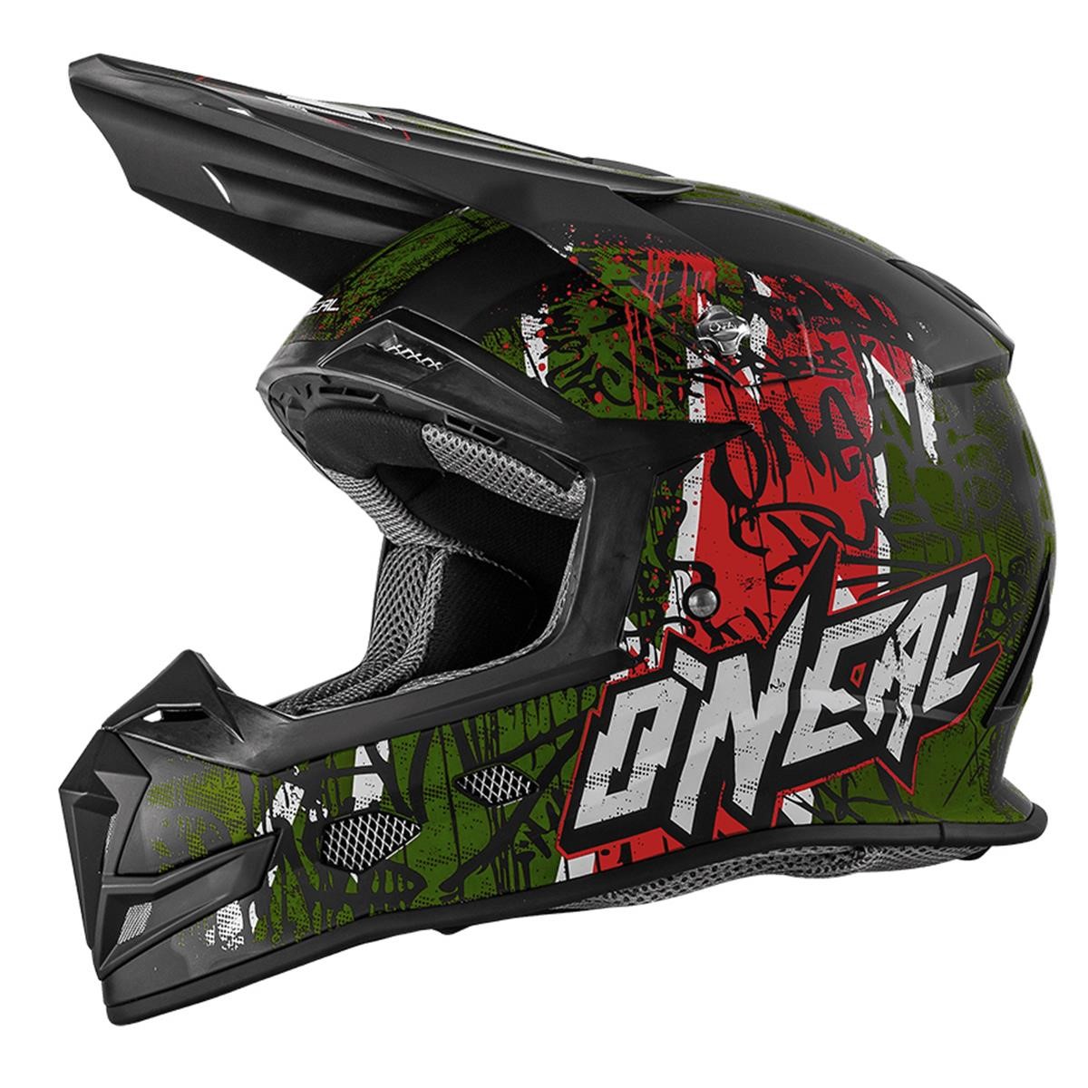 O'Neal Casque MX 5Series Vandal Green/Res