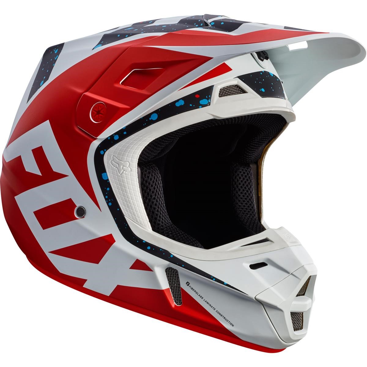Fox Helm V2 Nirv - Rot/Weiß