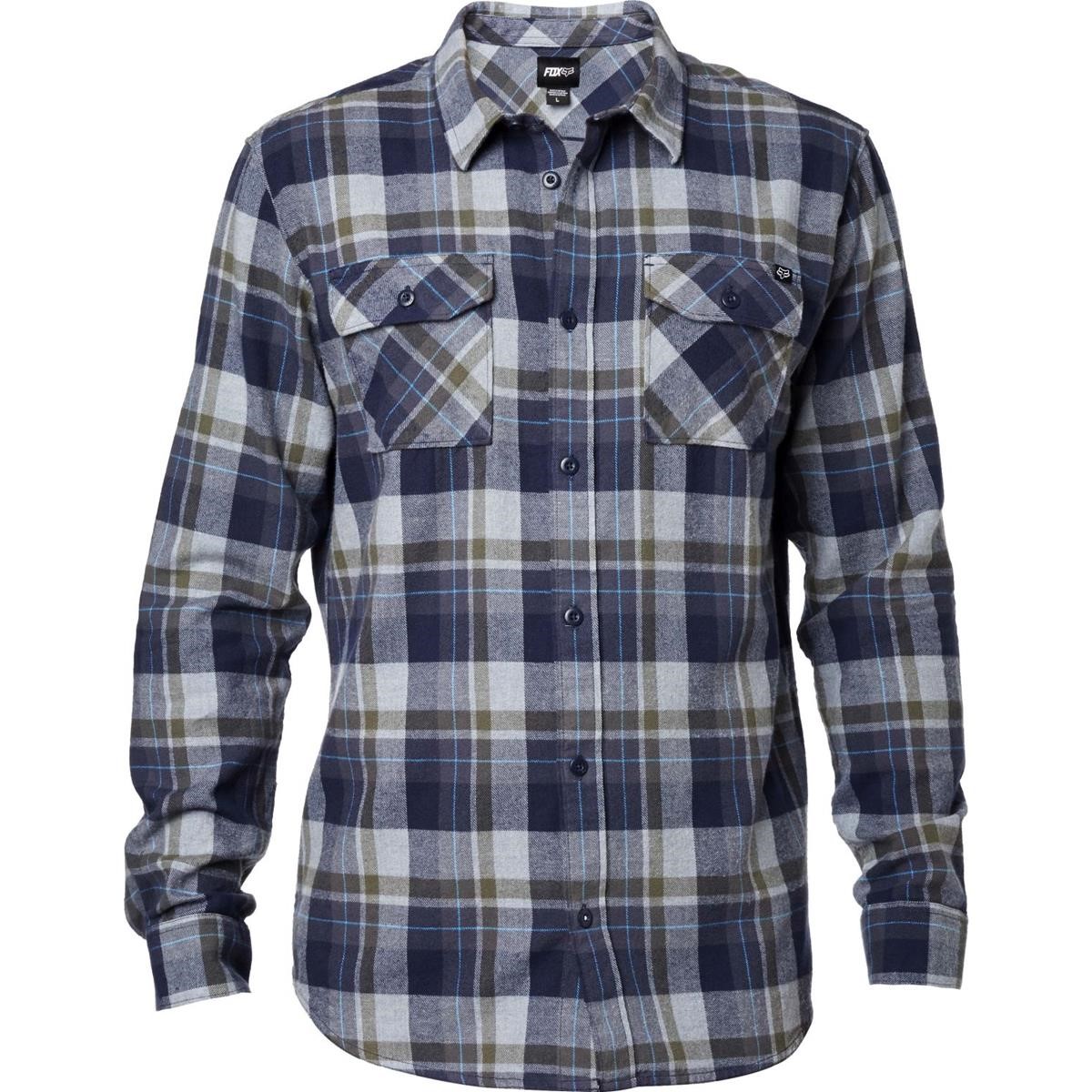 Fox Flannel Shirt Traildust Indigo