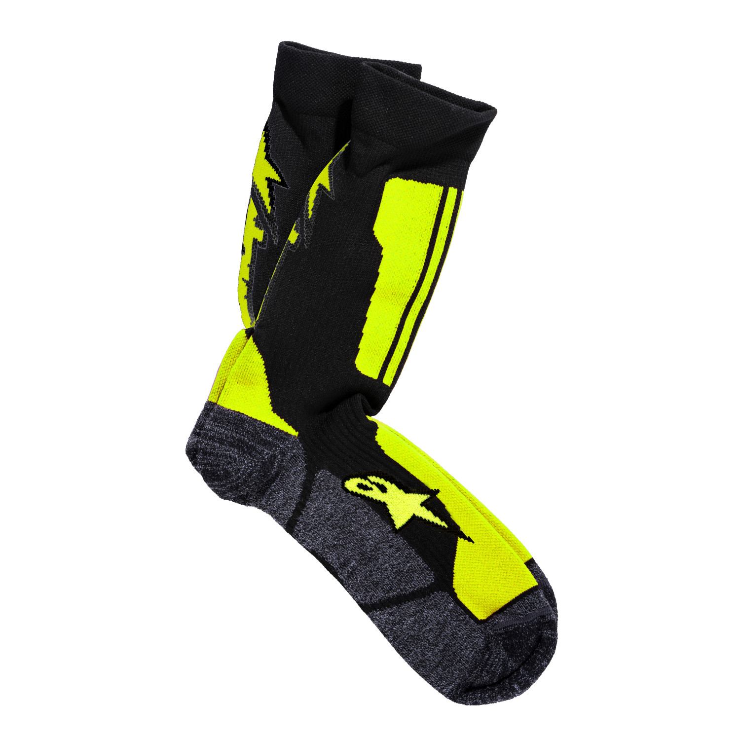 Alpinestars Socks Crew Black/Acid Yellow