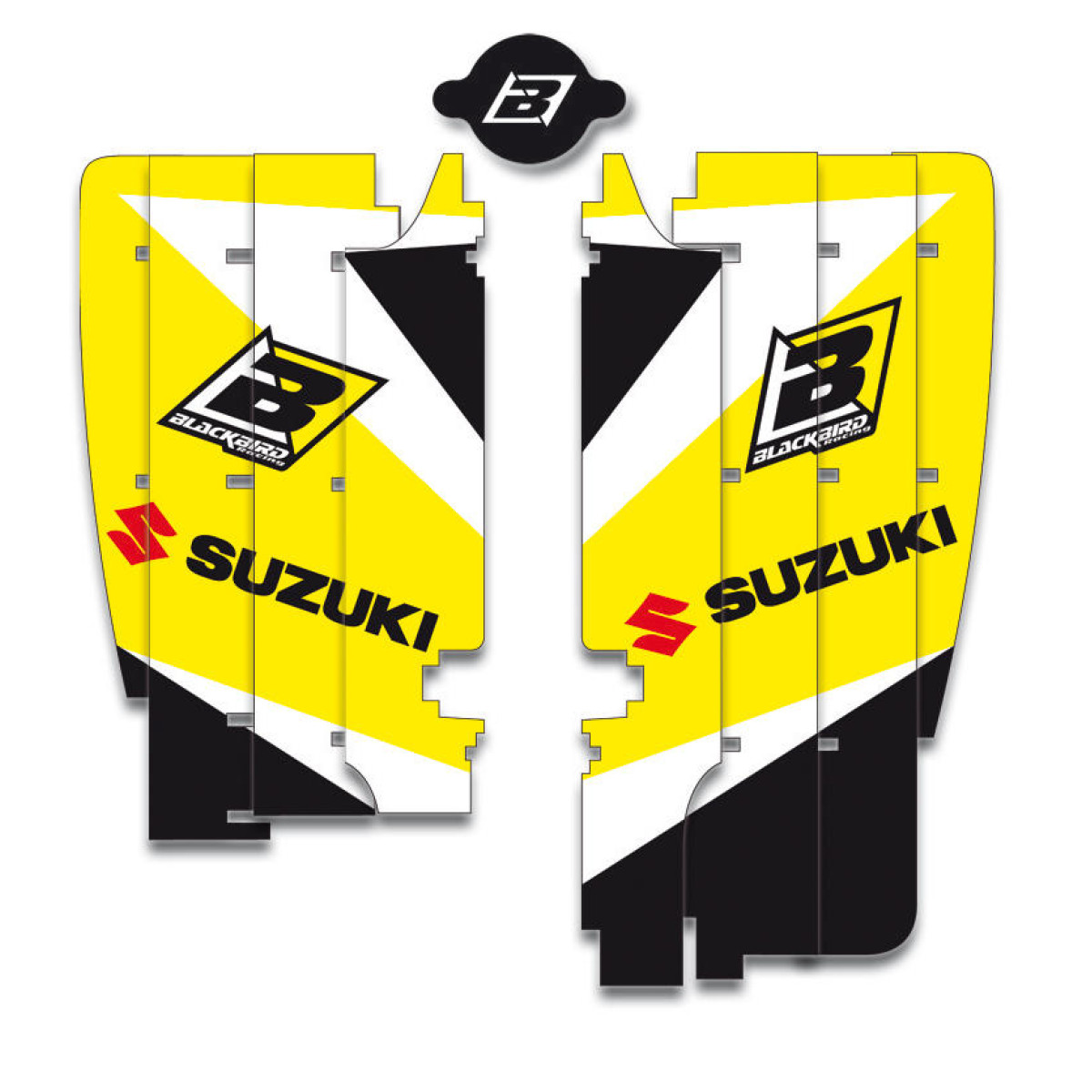 Blackbird Racing Cooler Sticker Dream 3 Suzuki RMZ 450 08-15, Yellow/Black/White