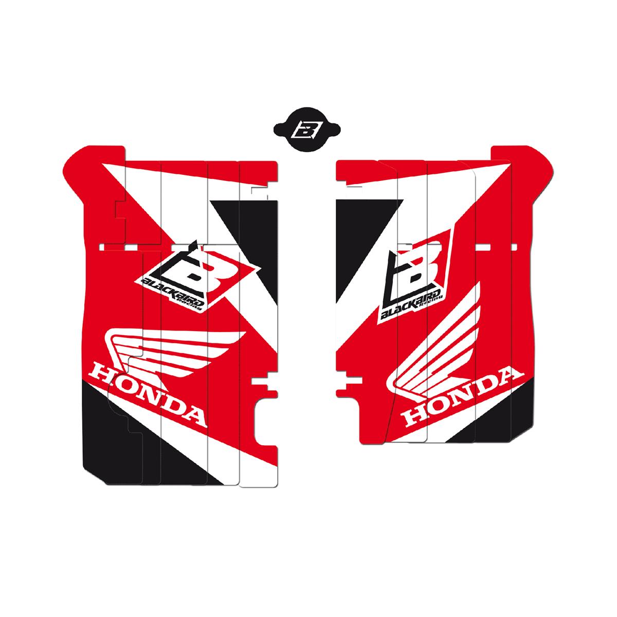 Blackbird Racing Autocollants pour Grille de Radiateur Dream 3 Honda CRF 450 13-15, Rouge/Blanc/Noir