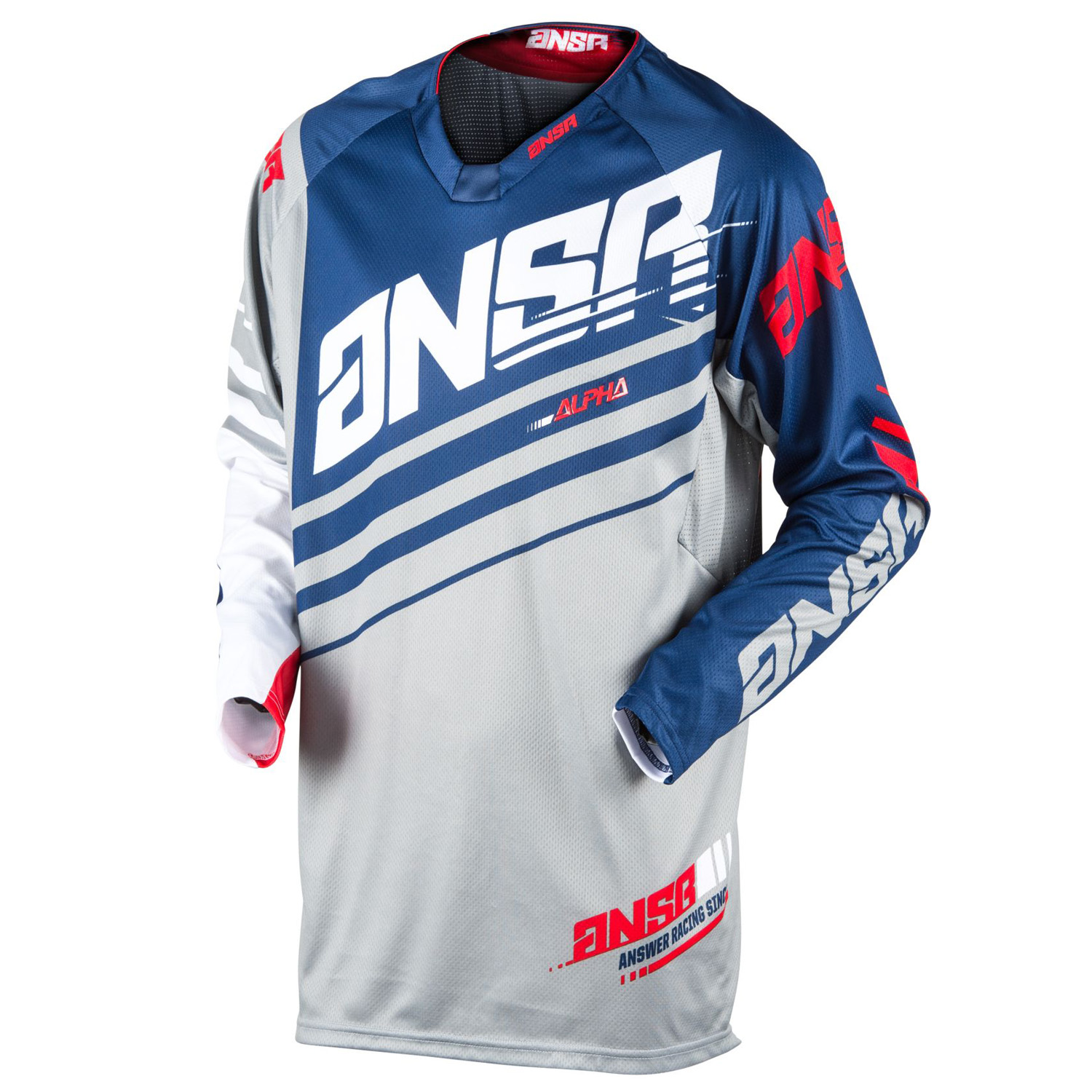 Answer Racing Maillot MX Alpha Grey/White/Navy