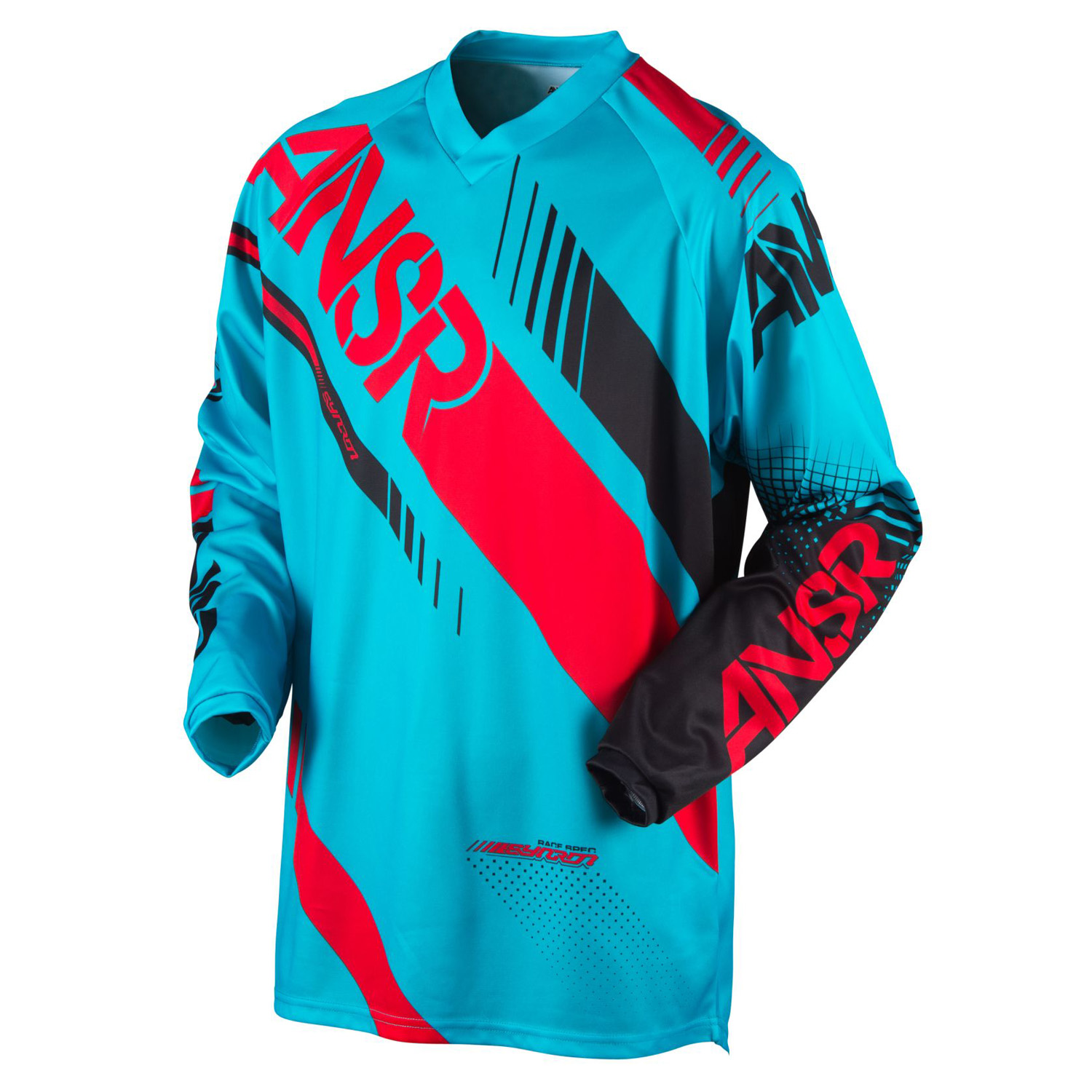 Answer Racing Enfant Maillot MX Syncron Cyan/Red