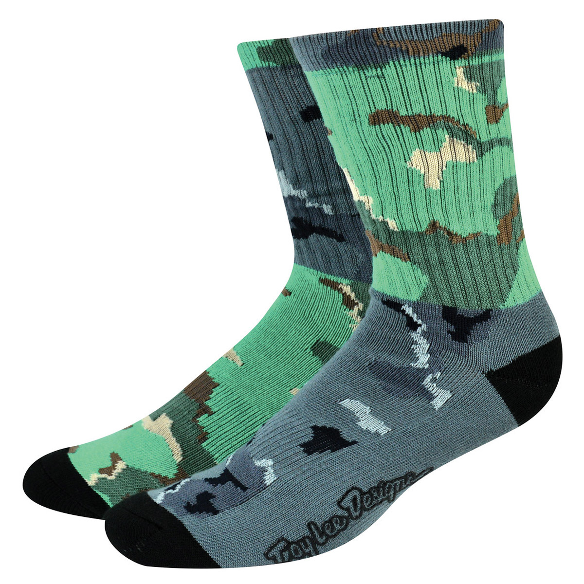 Troy Lee Designs Chaussettes Mixed Camo Green/Grey