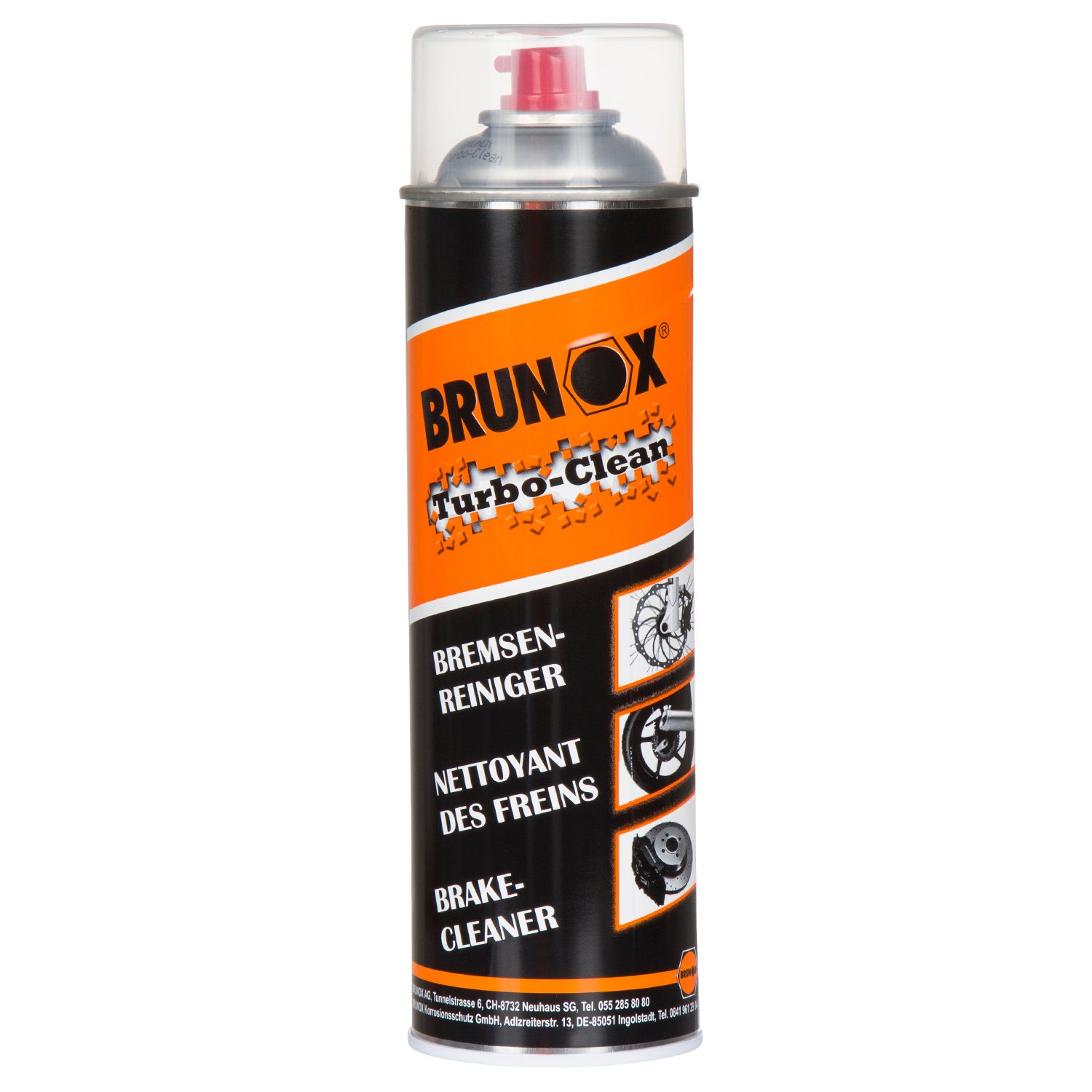 Brunox Bike Brake Cleaner Turbo Clean Spray Can, 500 ml