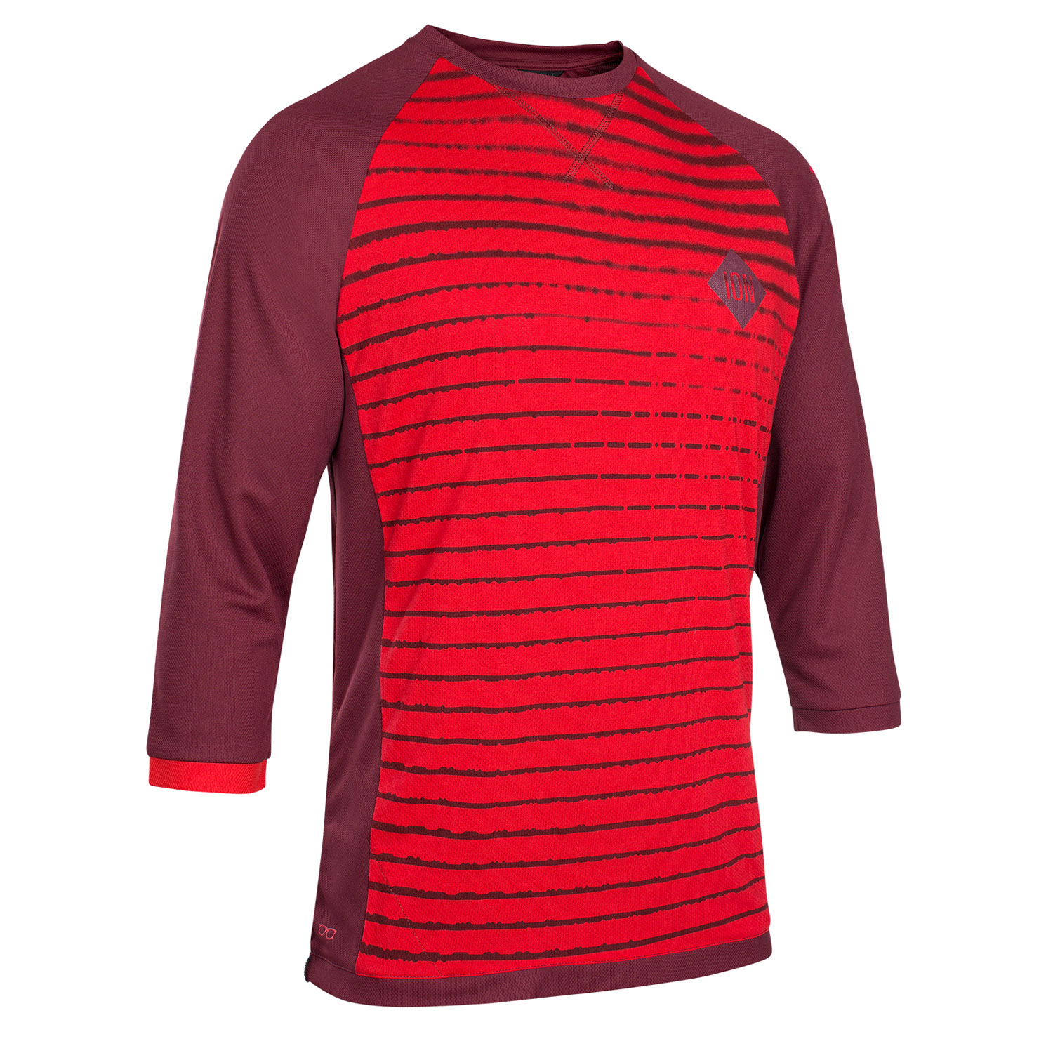 ION Maillot VTT Manches 3/4 Scrub Amp Combat Red