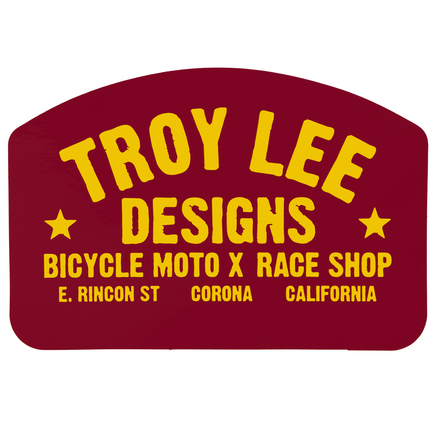 Troy Lee Designs Sticker Race Shop Rot/Gelb - 16.5 cm