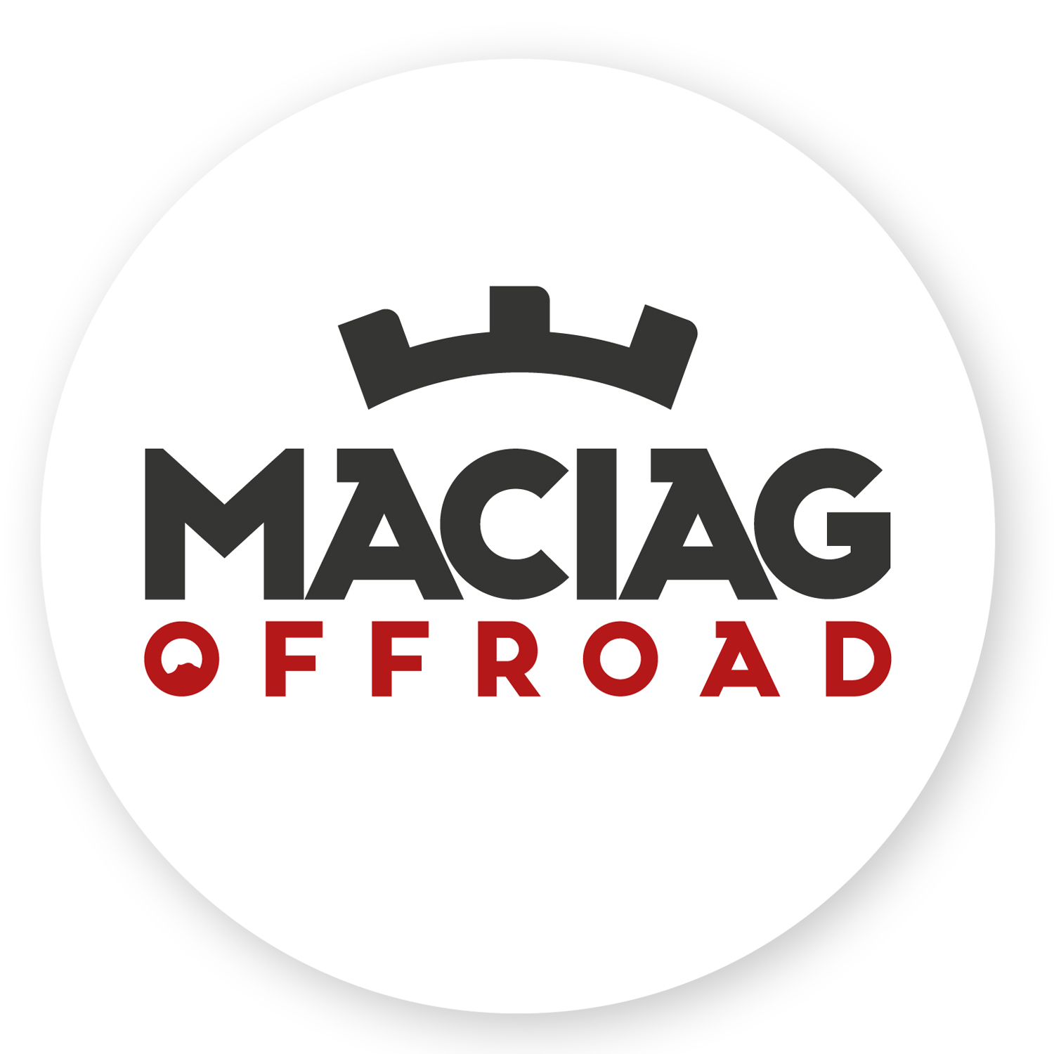 Maciag Offroad Sticker rund Logo Weiß
