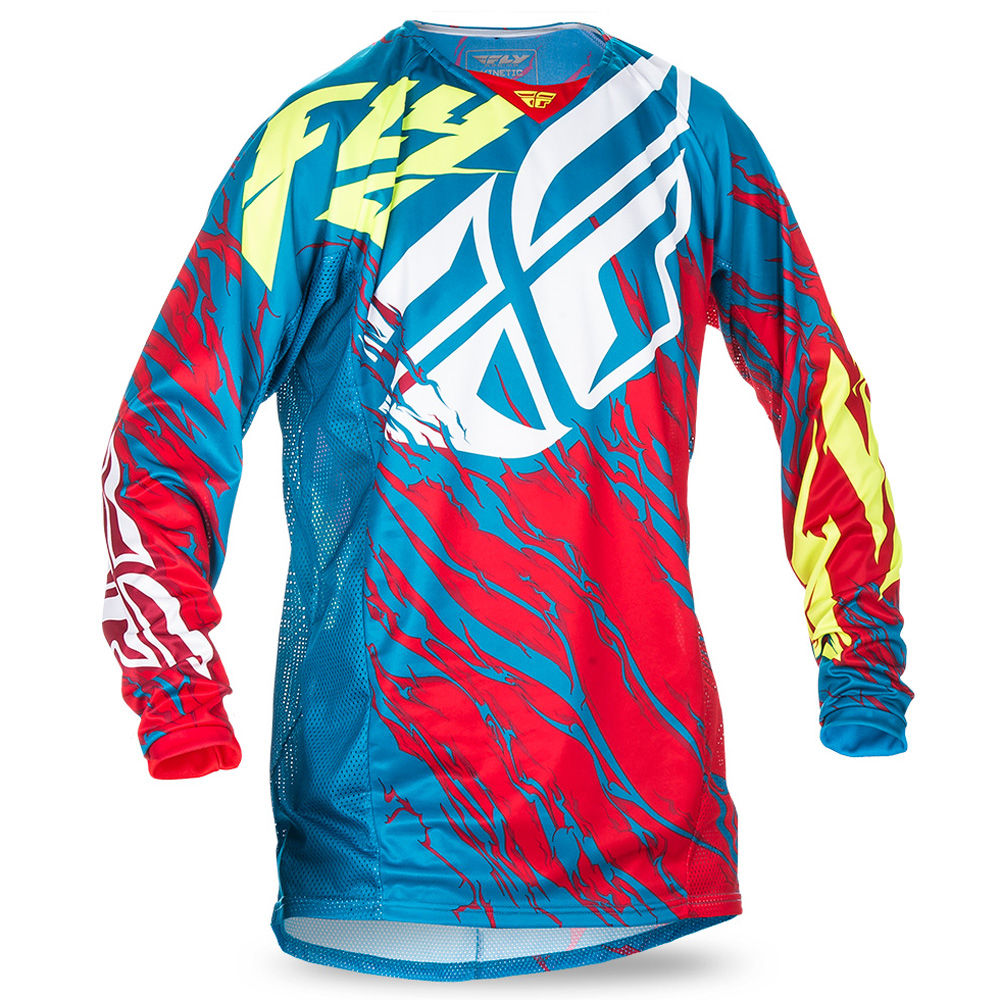 Fly Racing Maglia MX Kinetic Relapse Teal/Red