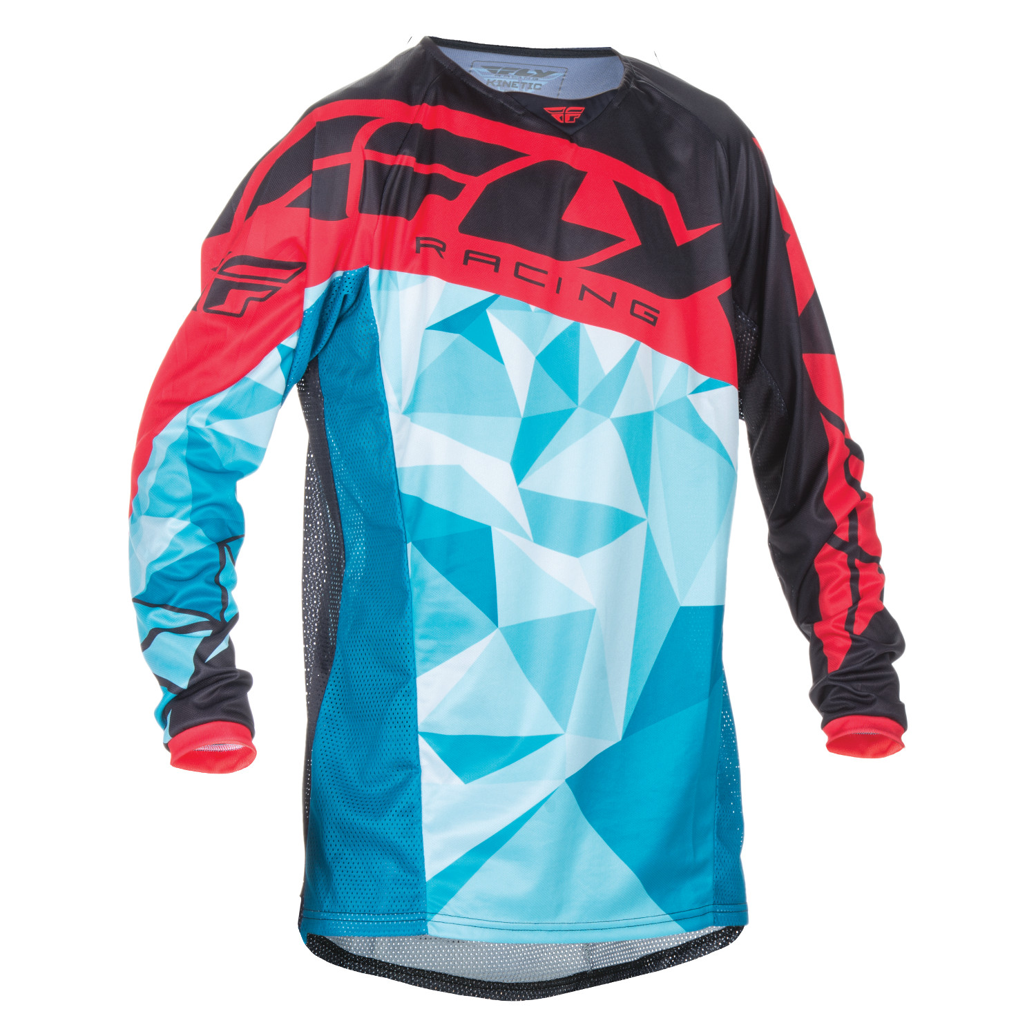Fly Racing Maillot MX Kinetic Crux Teal/Red
