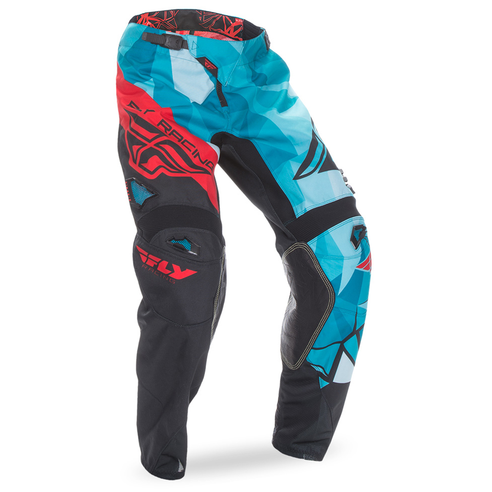 Fly Racing MX Pants Kinetic Crux Teal/Red