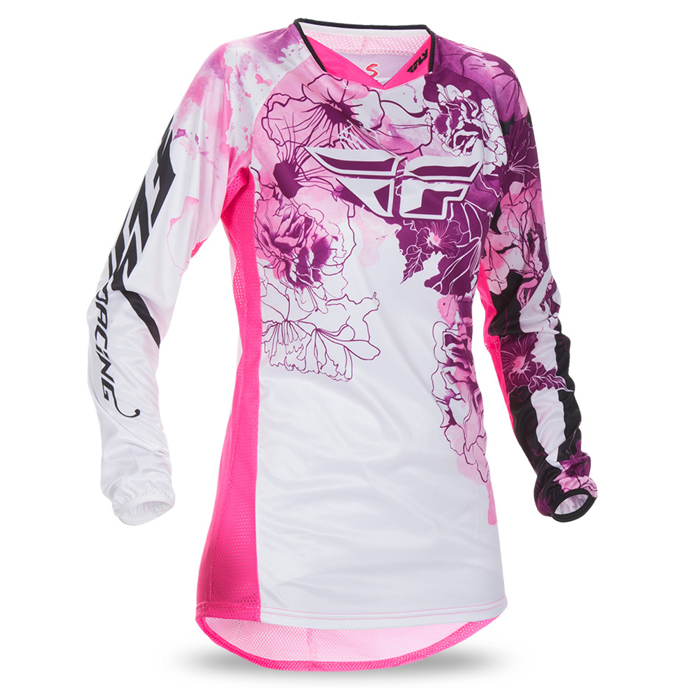 Fly Racing Femme Maillot MX Kinetic Pink/Purple