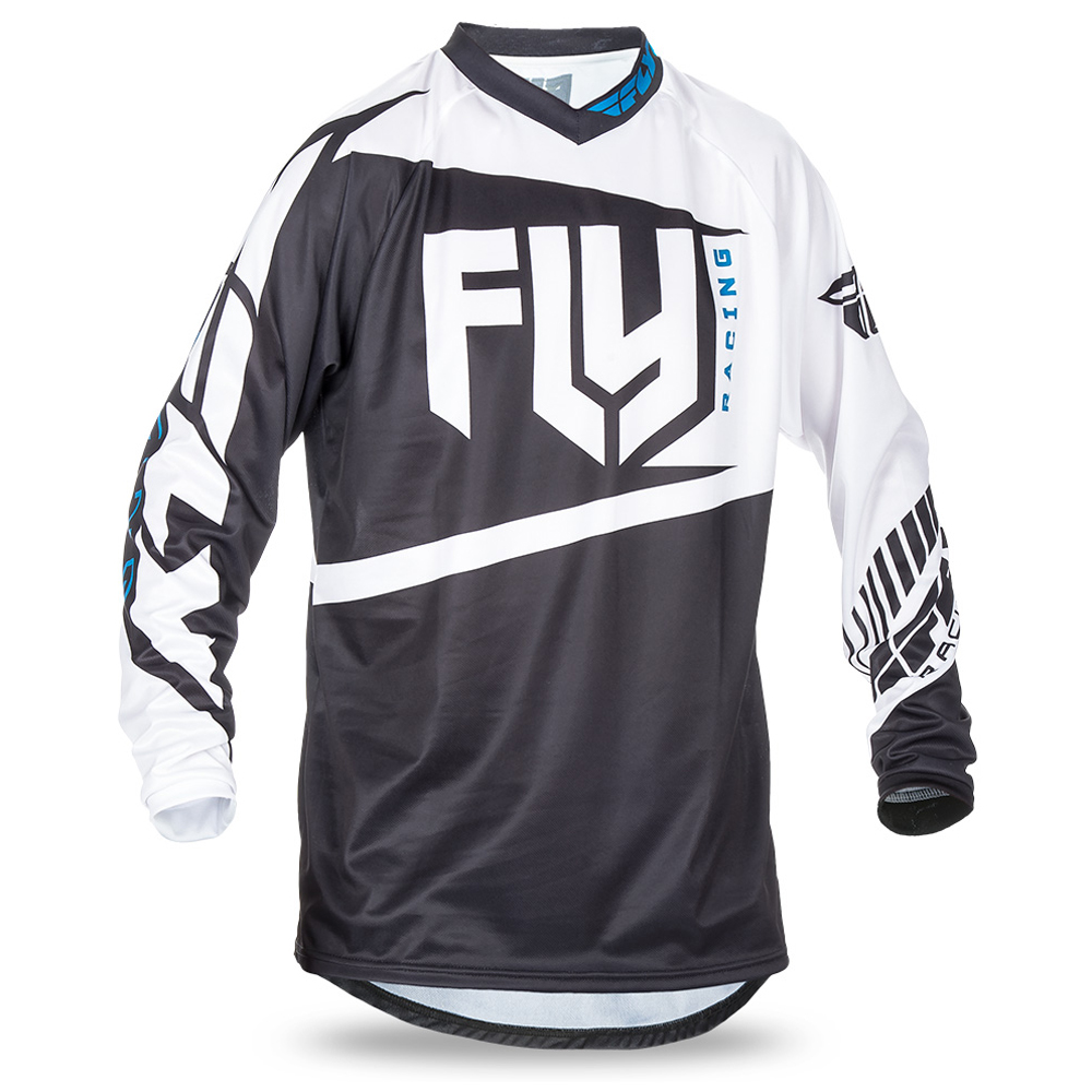 Fly Racing Maillot MX F-16 Black/White