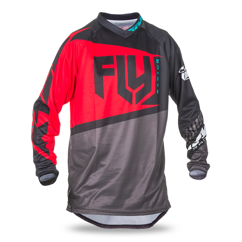 Fly Racing Maillot MX F-16 Red/Black/Grey