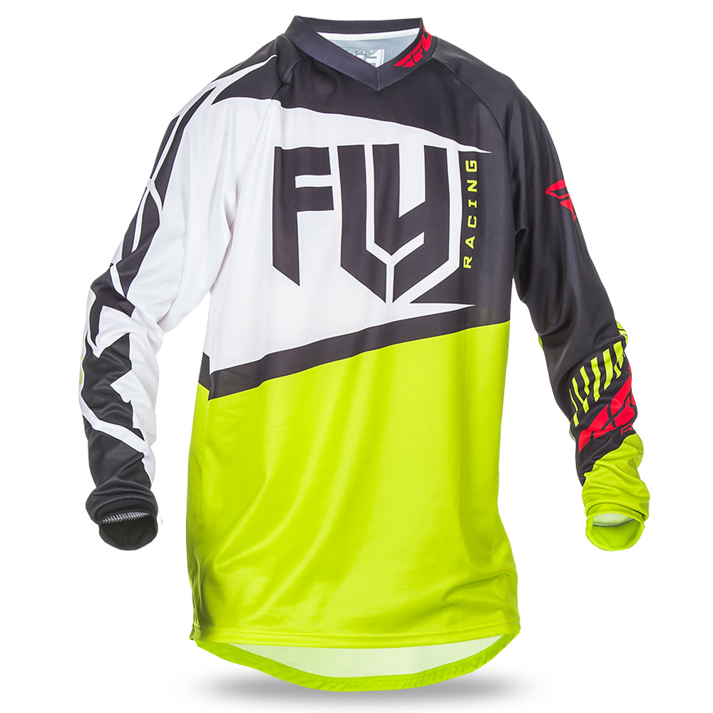 Fly Racing Maillot MX F-16 Black/Lime