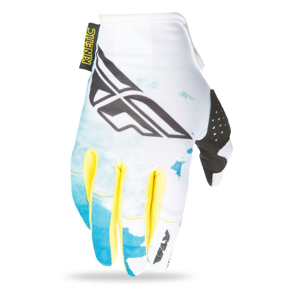 Fly Racing Girls Gloves Kinetic Teal/Yellow