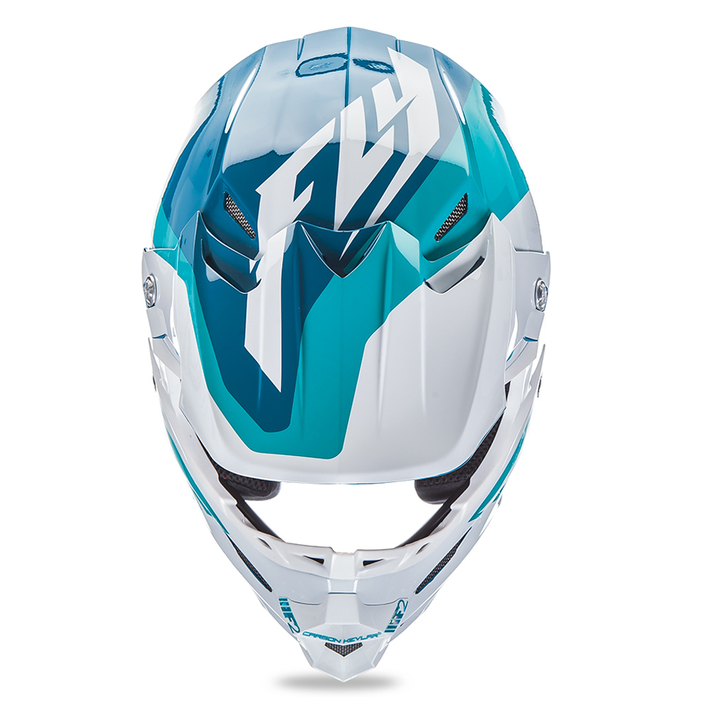 Fly Racing Unisex-Adult Full-face-Helmet-Style F2 Carbon Pure Teal/White Large 73-4138L 