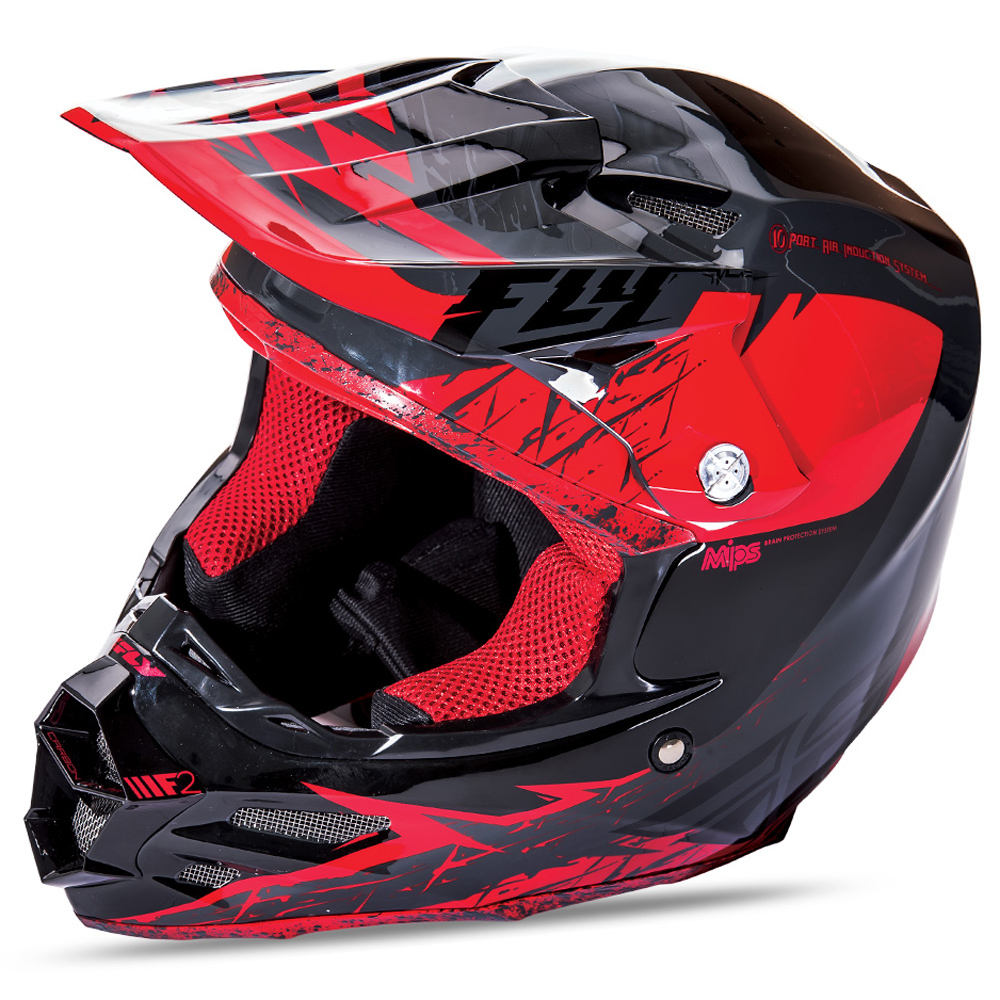 Fly Racing Helmet F2 Carbon MIPS Retrospec - Red/Black
