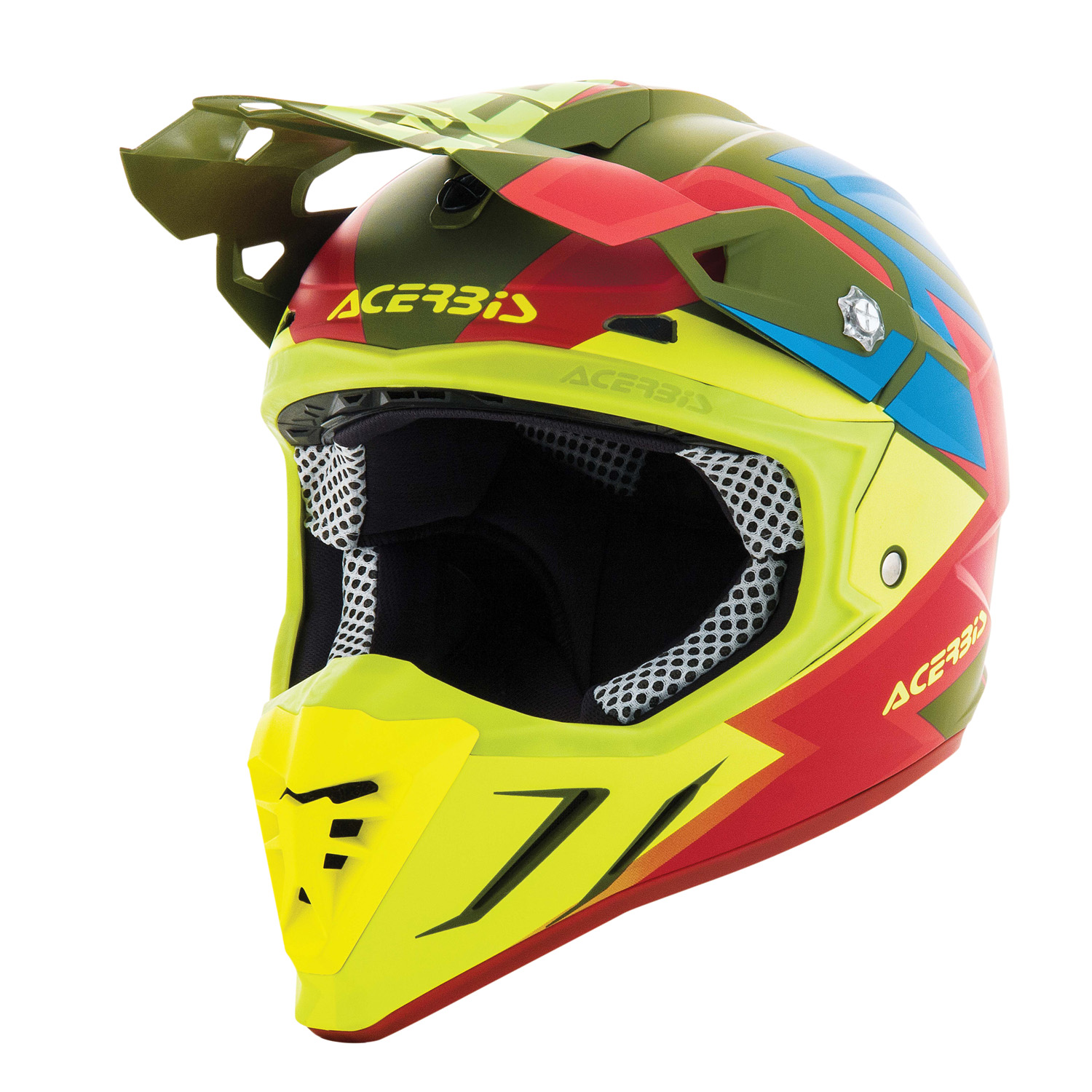 Acerbis Helmet Profile 3.0 Snapdragon - Green/Fluo Yellow