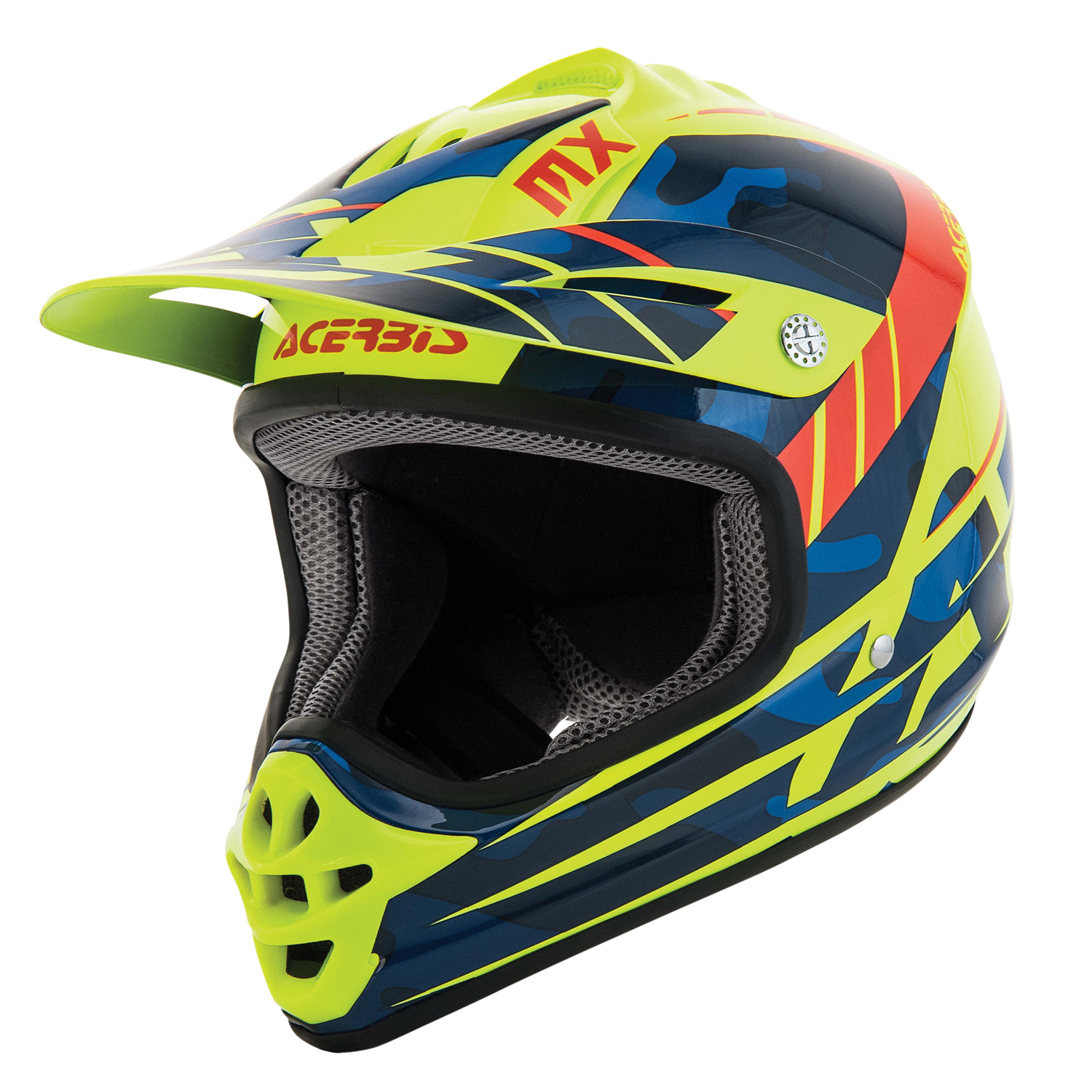 Acerbis Kids Helmet Impact 3.0 Blue/Fluo Yellow