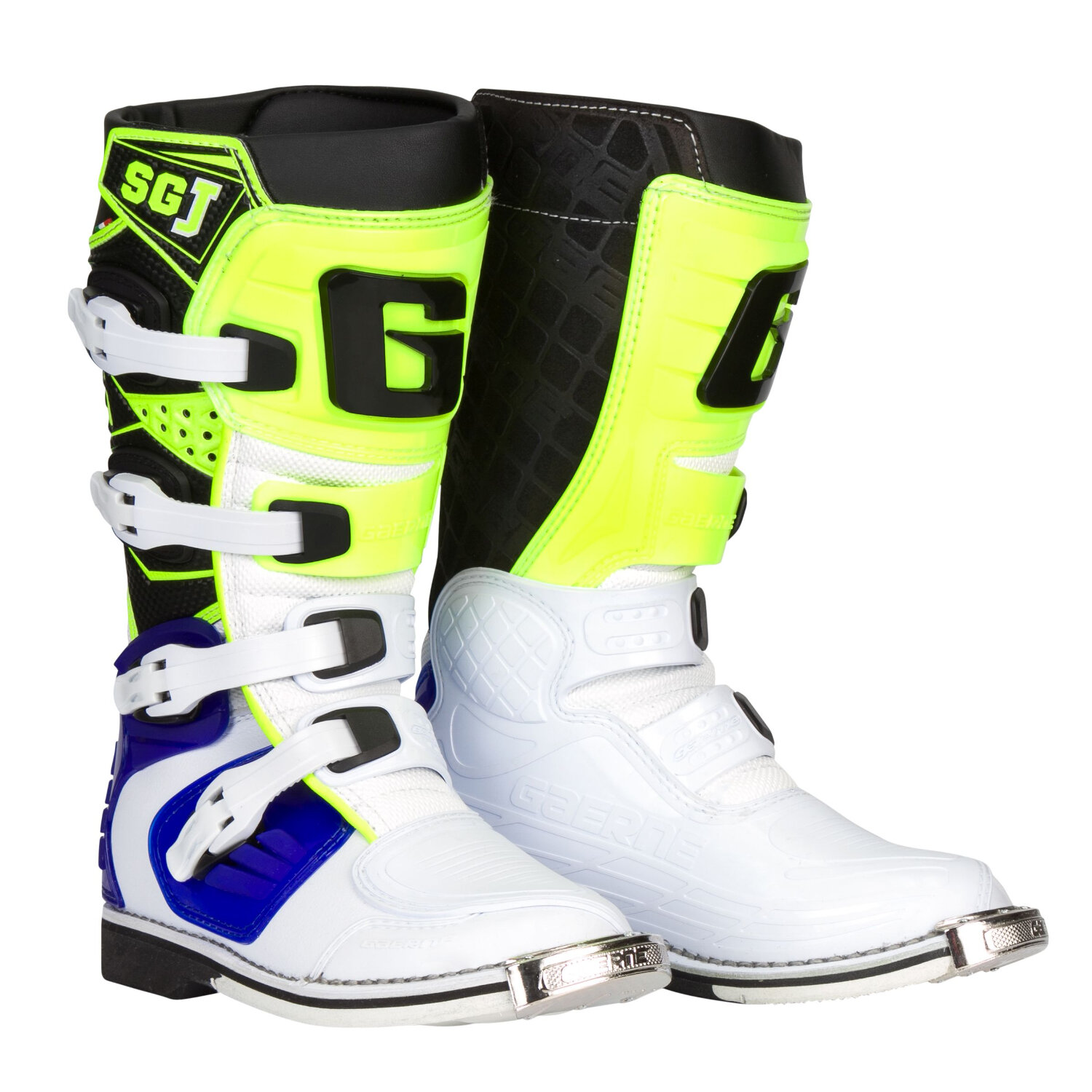 Gaerne Kids MX Boots SG-J White/Blue/Neon