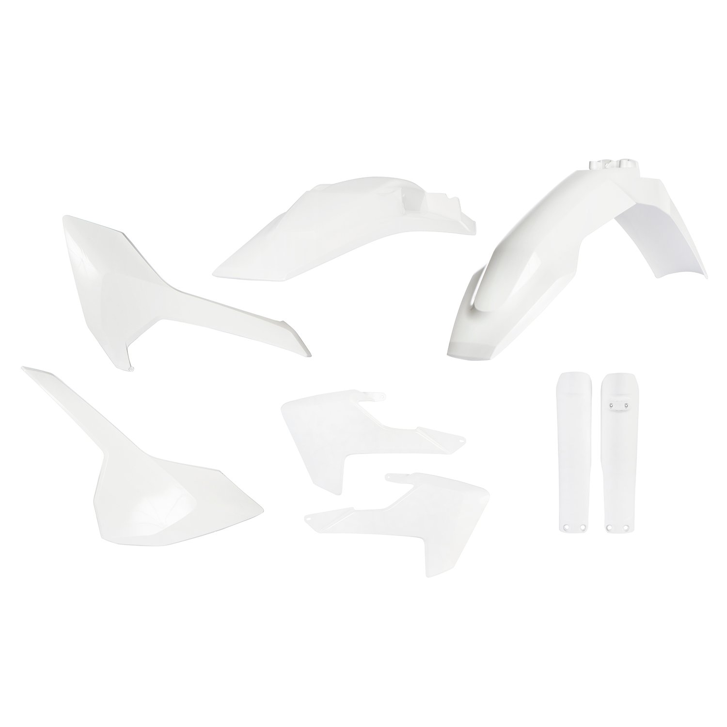 Acerbis Plastik-Kit Full-Kit Husqvarna TE 125/250/300, FE 250/350/450/501 17-19, Weiß