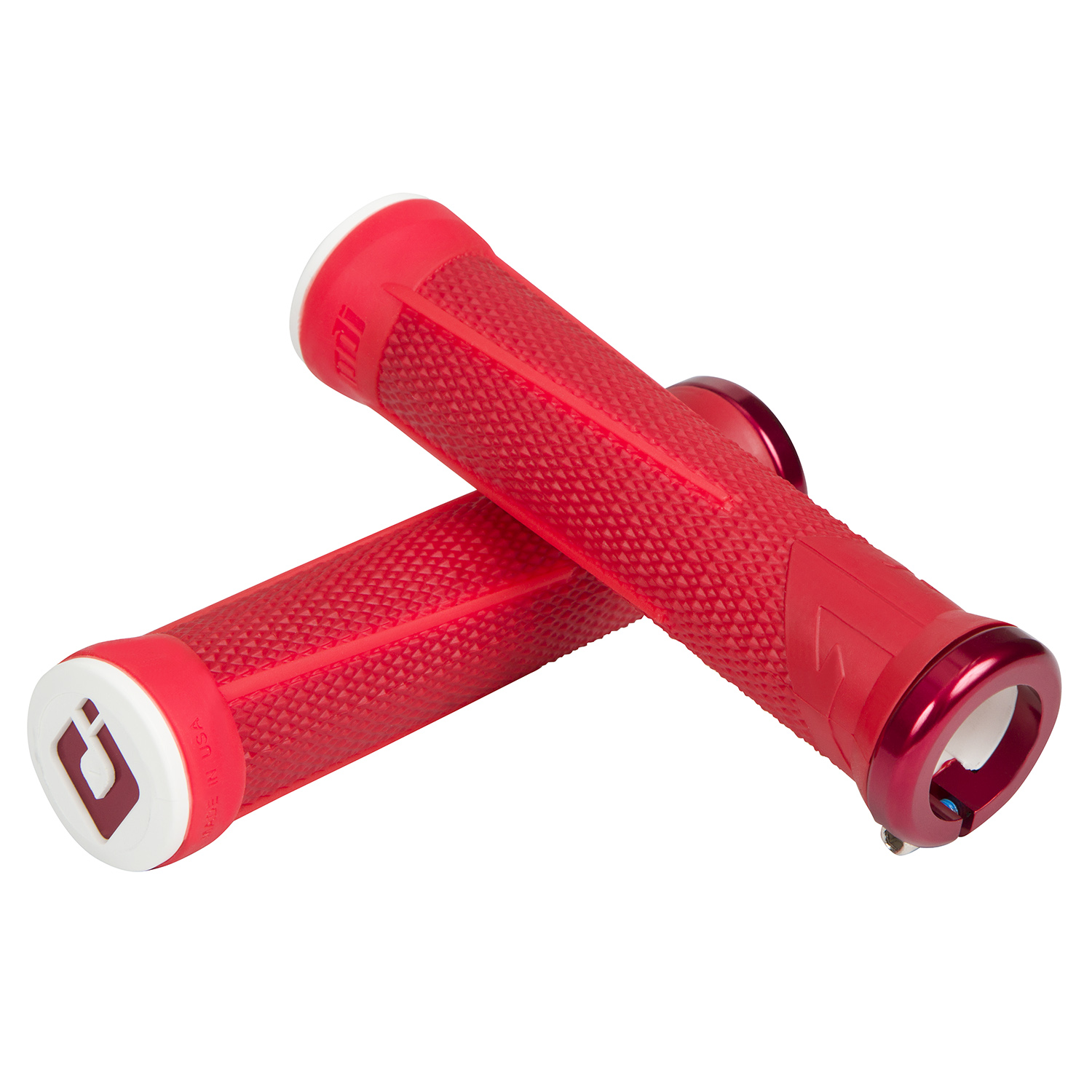 ODI MTB Grips AG-1 Lock-On Red/Fire Red, 135 mm