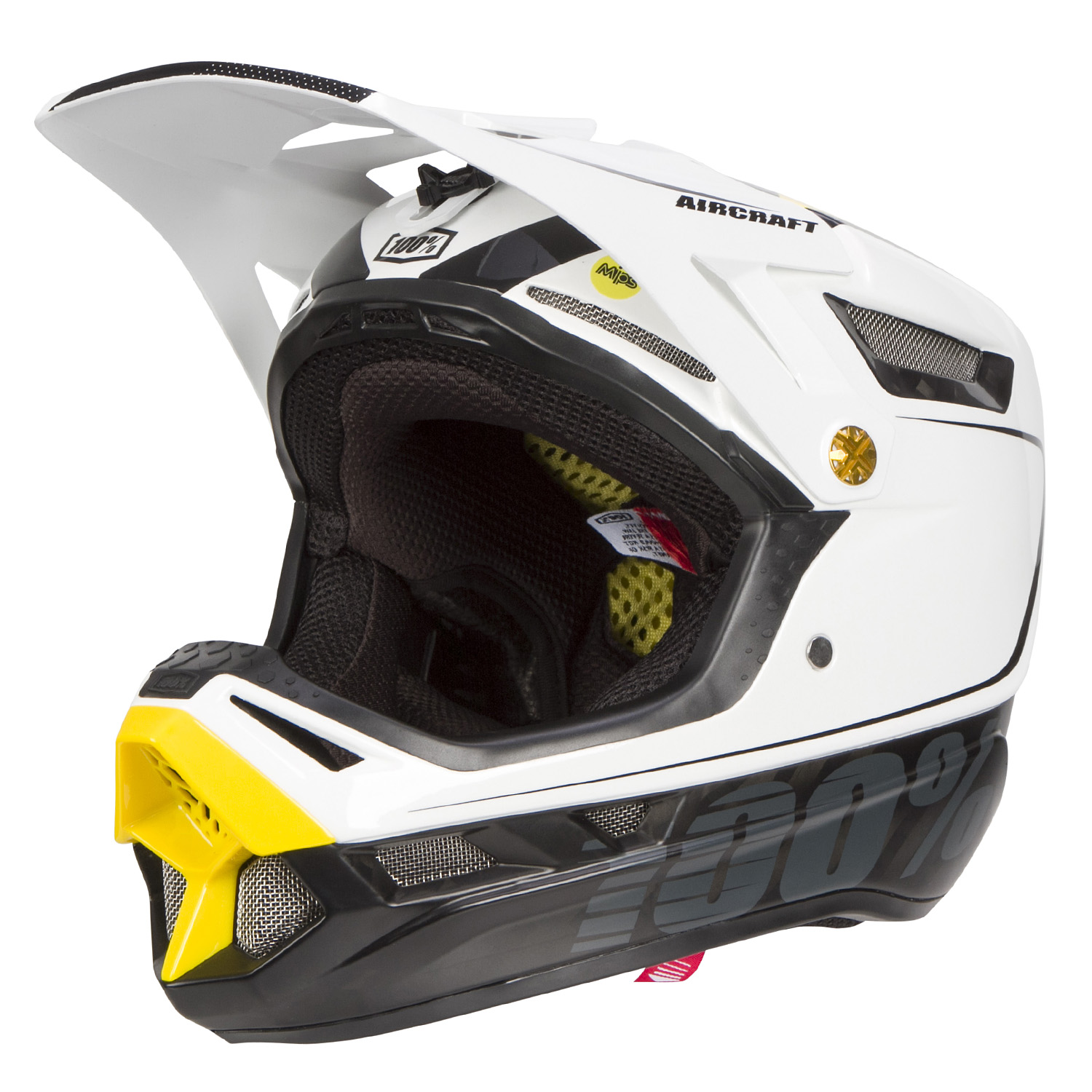 100% Downhill MTB Helmet Aircraft MIPS B-Turbo White