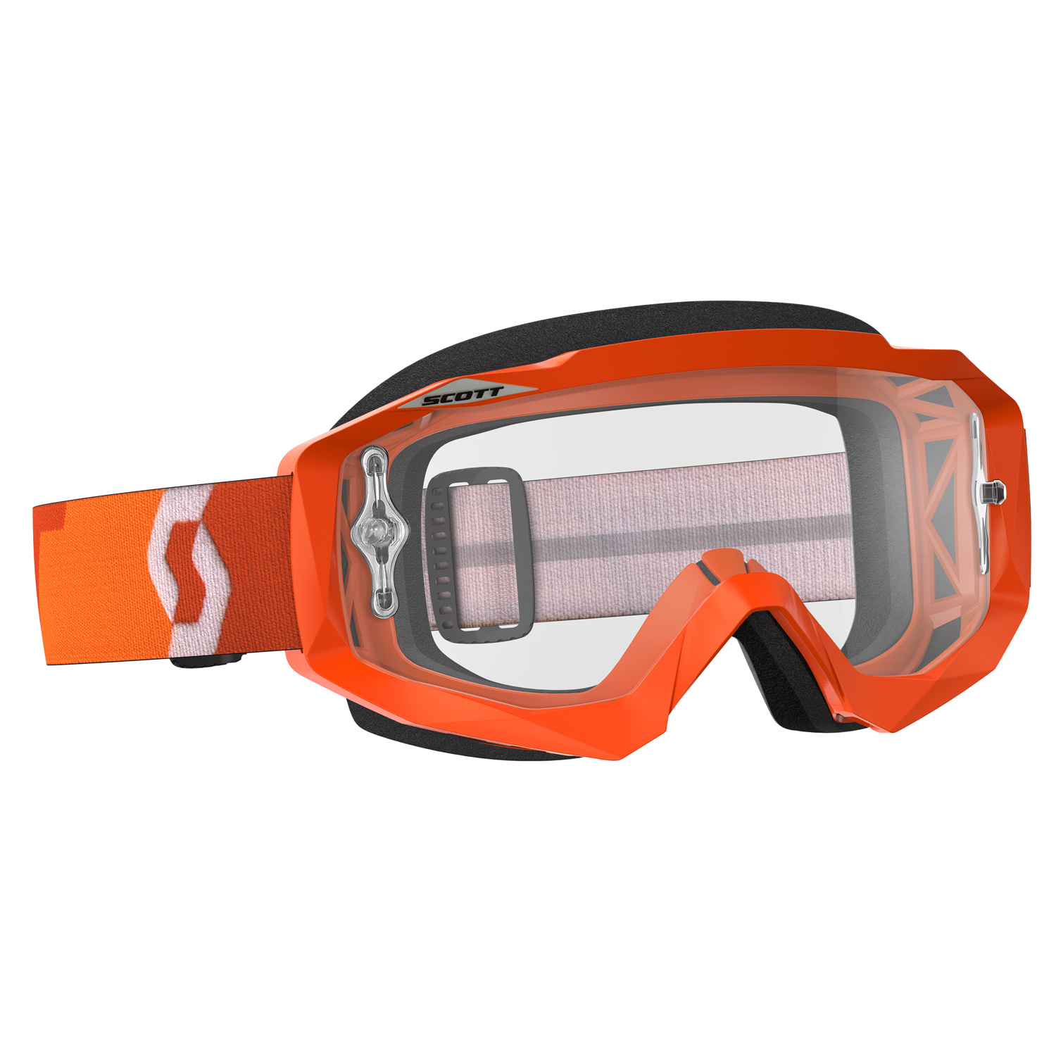 Scott Goggle Hustle MX Orange - Clear Works Anti-Fog