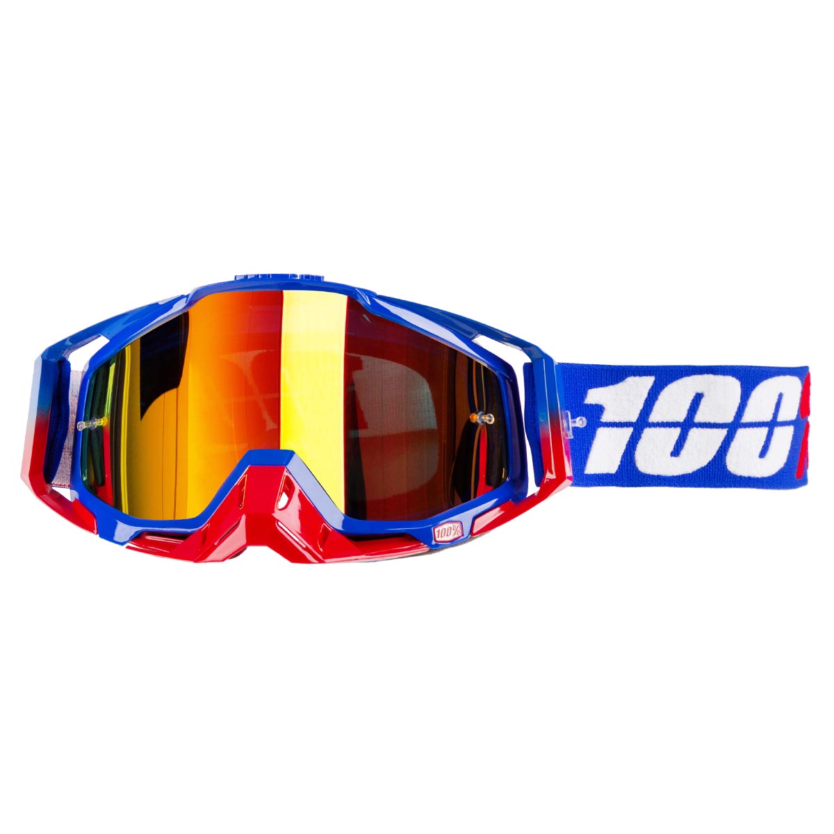 100% Crossbrille Racecraft Republic - Rot verspiegelt Anti-Fog