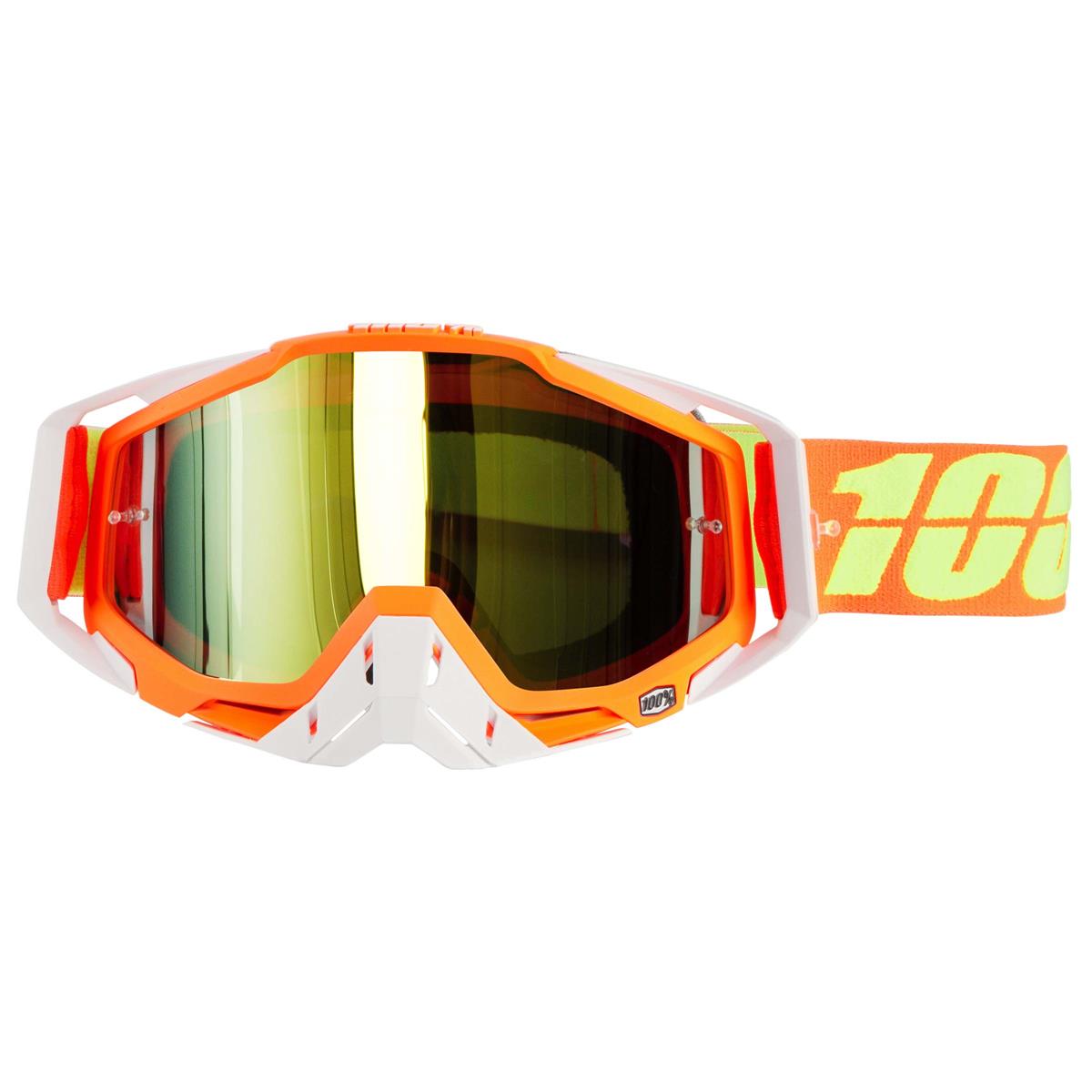 100% Crossbrille Racecraft Razmataz - Gold verspiegelt Anti-Fog