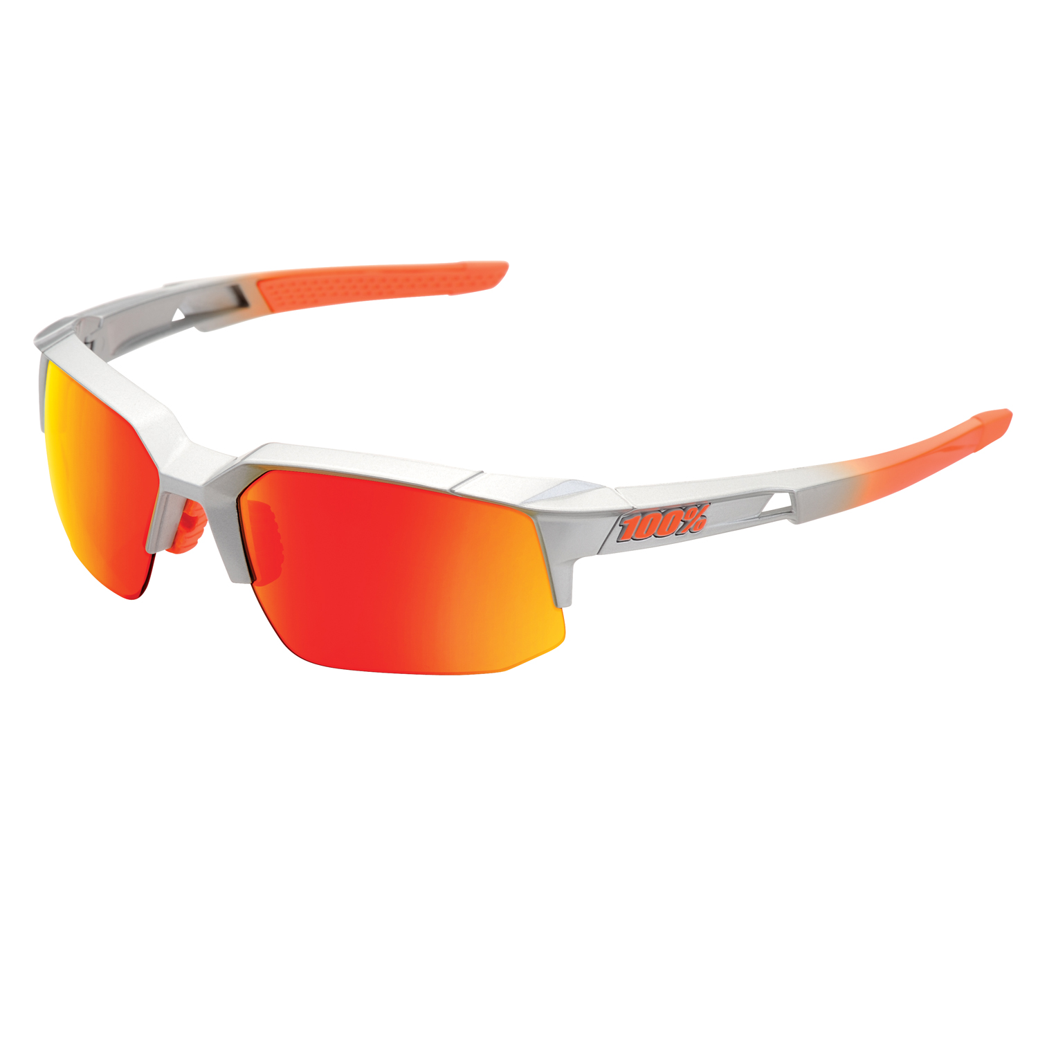100% Sportbrille Speedcoupe Arc-Light, Orange verspiegelt - Short Lens
