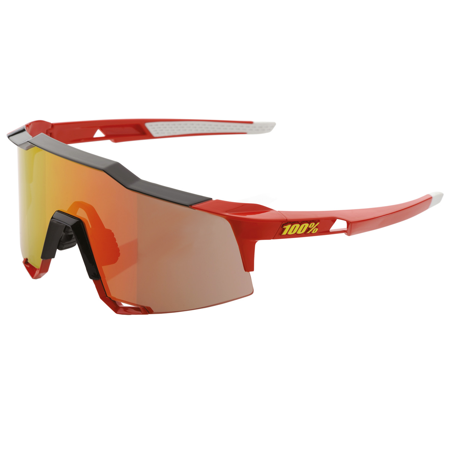 100% Sport Glasses The Speedcraft Red, Mirror Red - Standard Lens