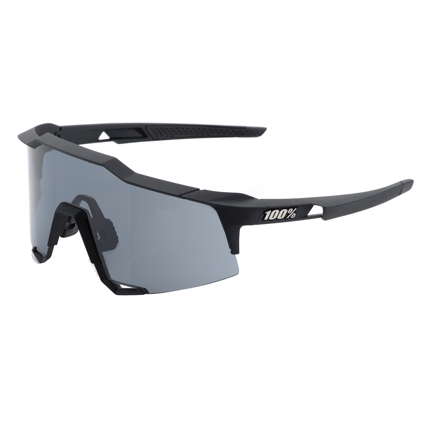 100% Sport Glasses The Speedcraft Flat Gunmetal, Mirror Black - Standard Lens
