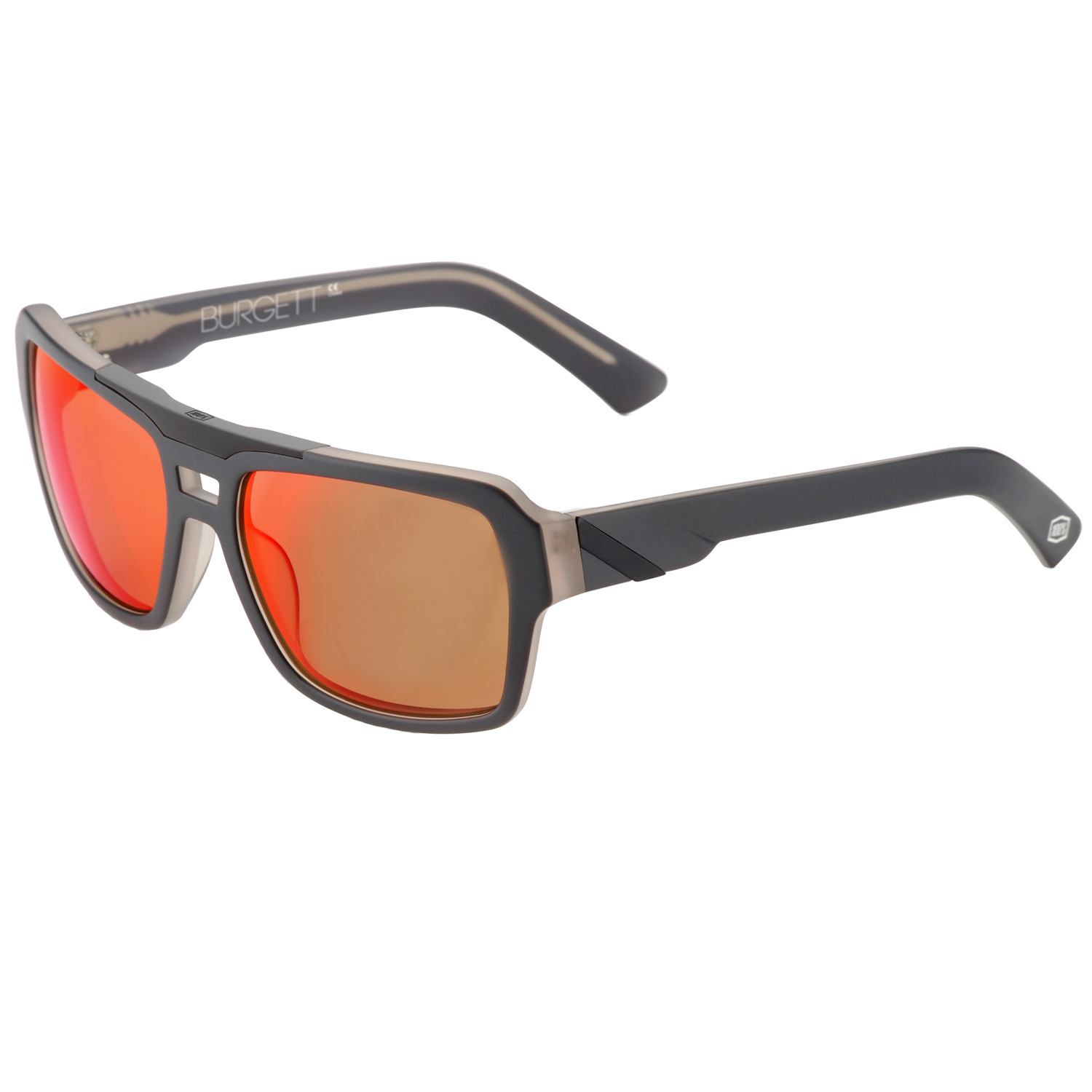 100% Sunglasses The Burgett Spectrum Graphite - Red Multibase